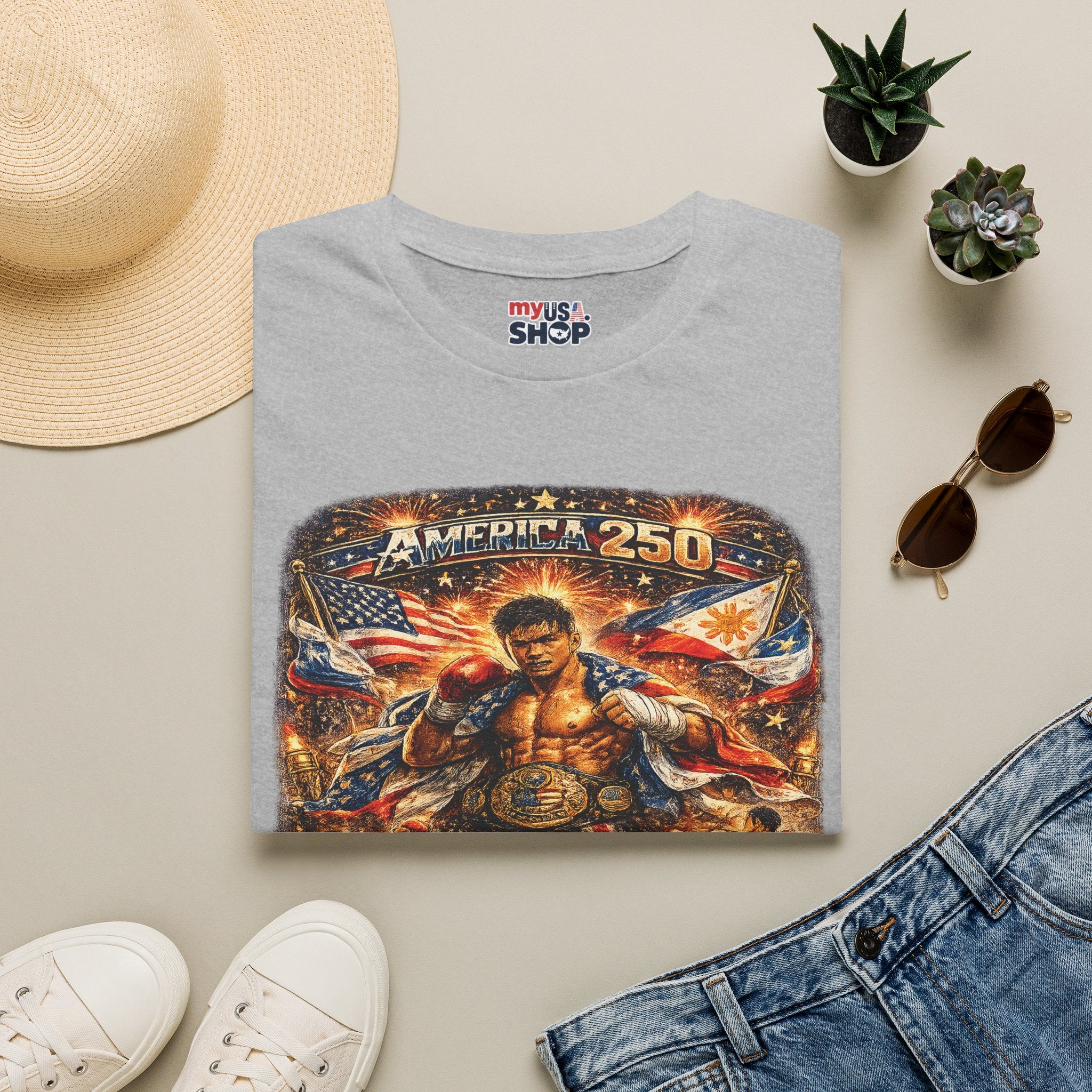 Filipino Pride 'Pinoy Heart' Graphic — America 250 Patriotic Design