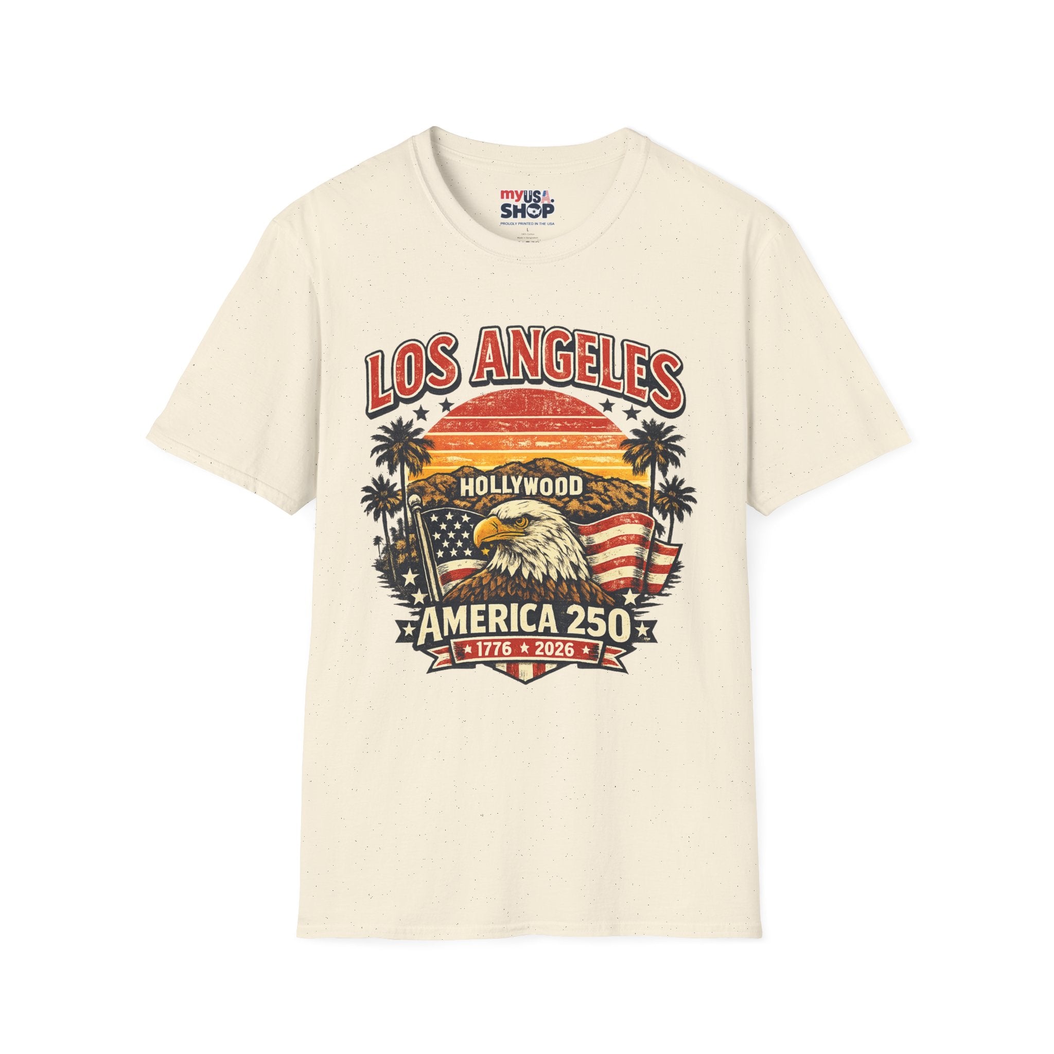 America 250 Vintage Los Angeles Freedom Celebration California Tee