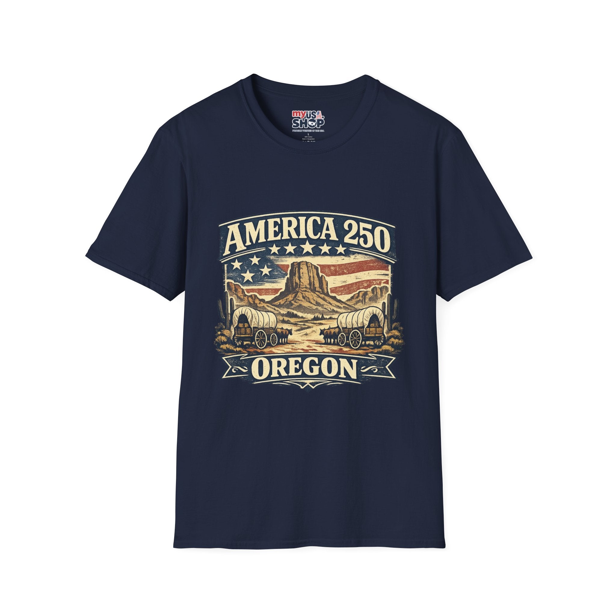 America 250 Shirt — Oregon Western Pioneer Trail Graphic Tee