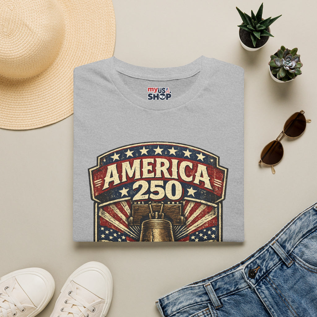 Pennsylvania America 250 Shirt — Vintage Liberty Bell Heritage Crest Tee