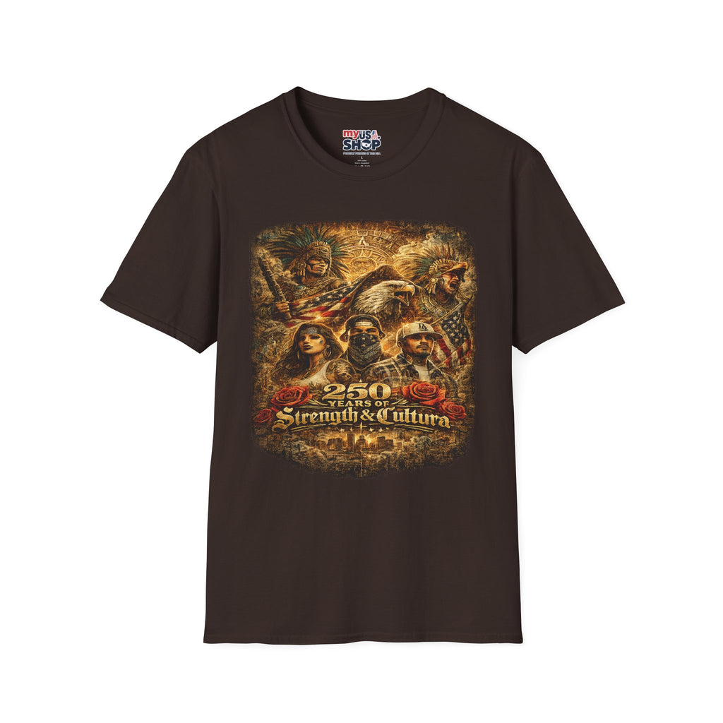 America 250 x Chicano Native Pride Graphic Tee — “Strength & Culture” 250th Anniversary Design