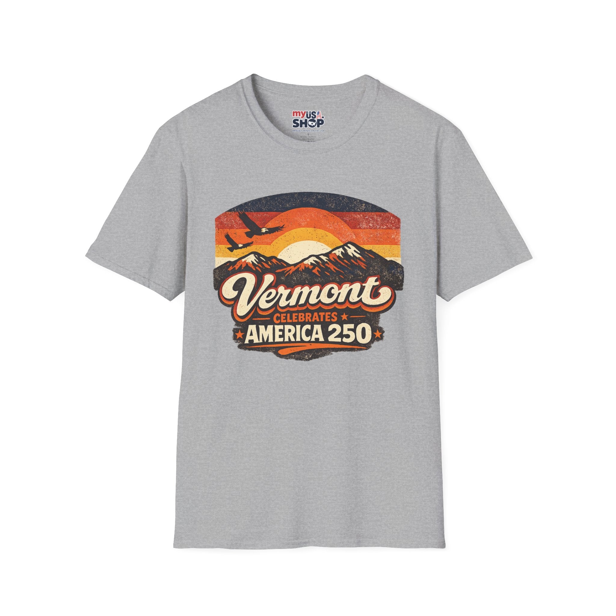 America 250 – Vermont Eagle Mountain Sunset Vintage Tee Design