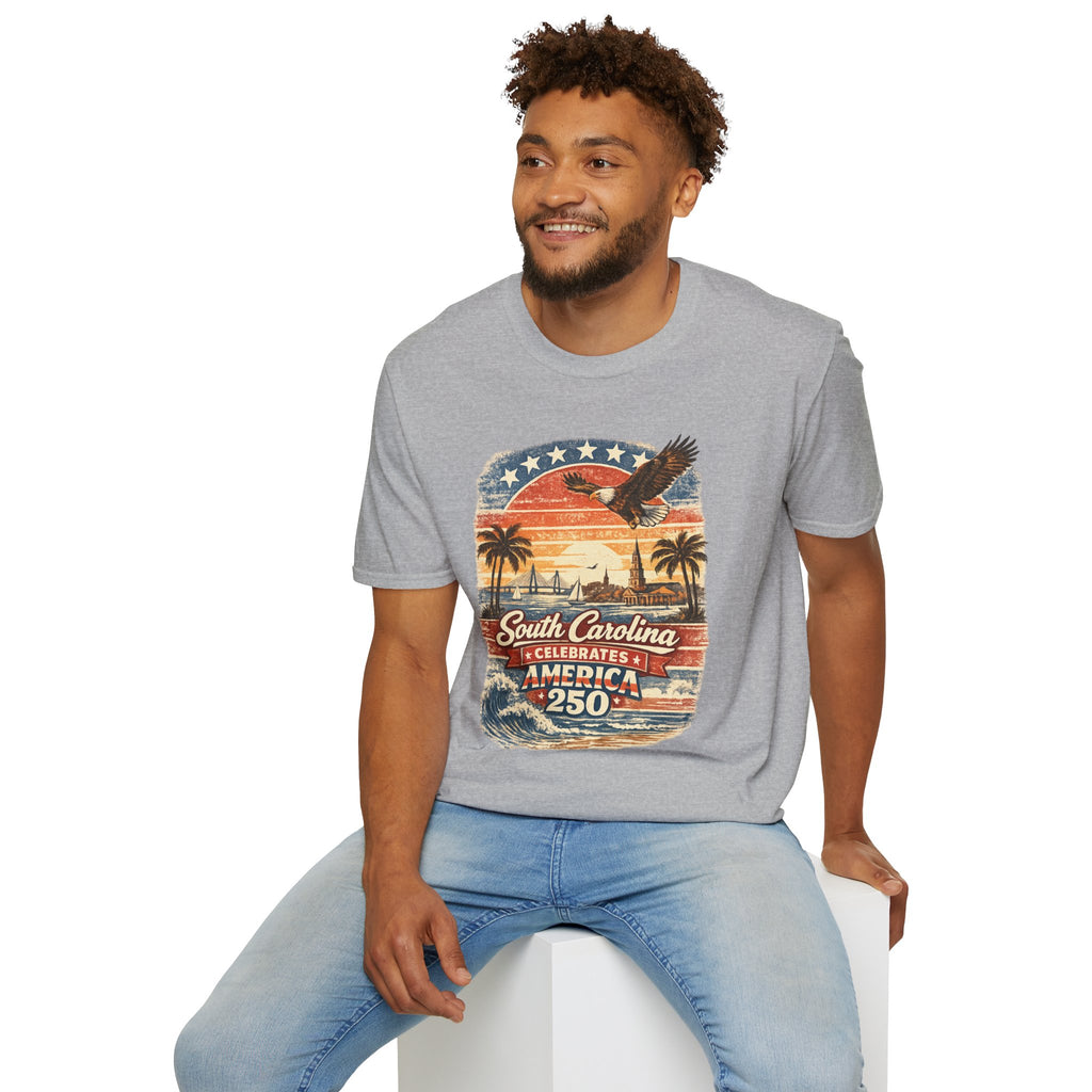 South Carolina Vintage Eagle T-Shirt — America Celebrates 250 Retro Tee