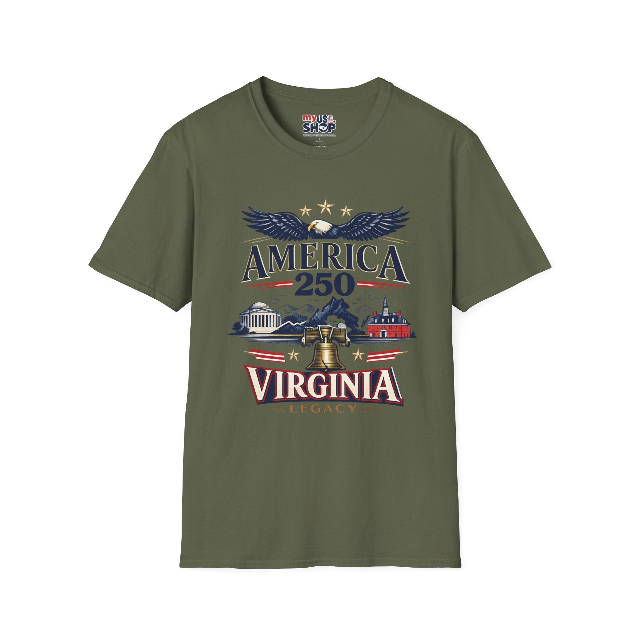 America 250 T‑Shirt – Virginia Legacy Patriotic Anniversary Tee
