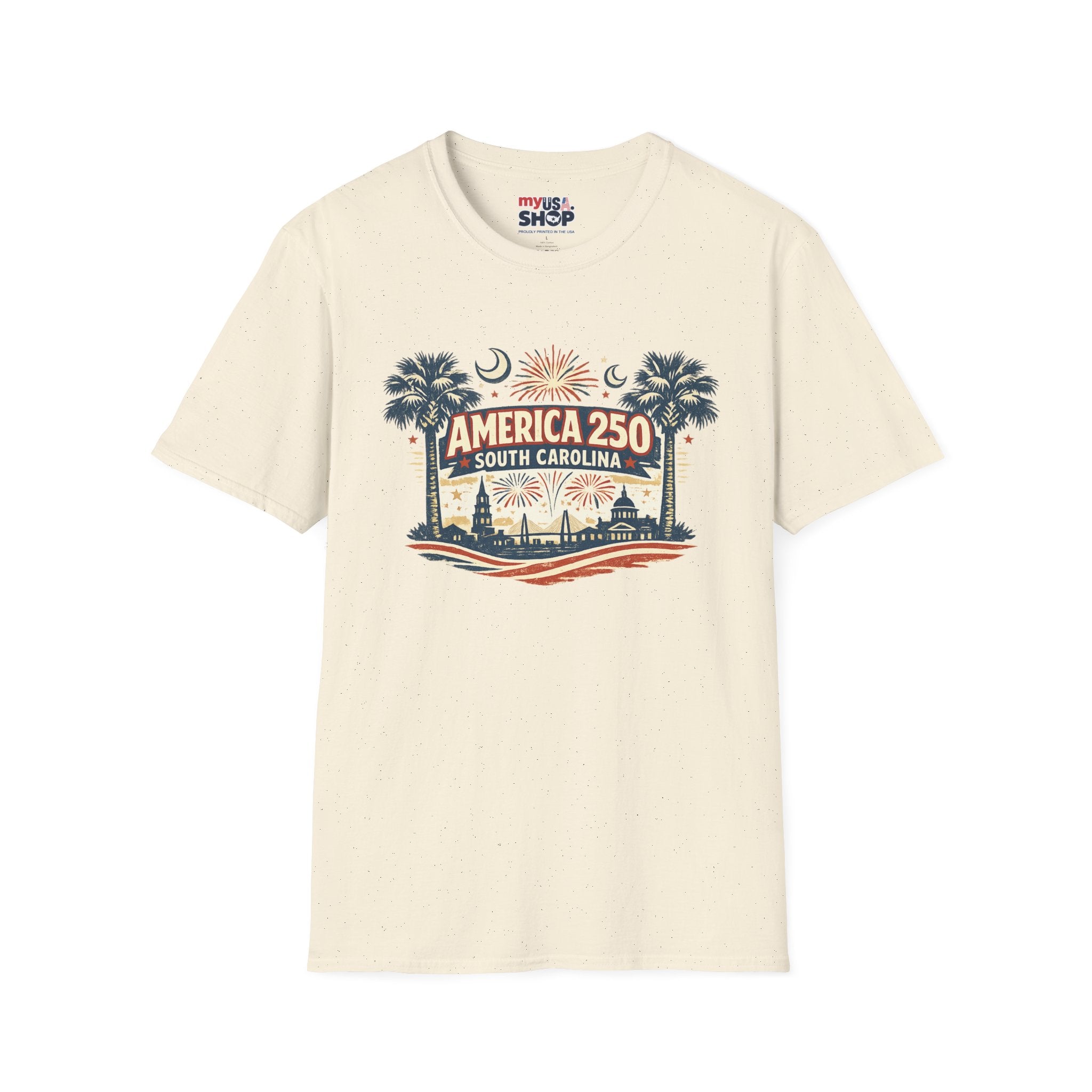 America 250 South Carolina T-Shirt — Palmetto Fireworks Celebration Tee