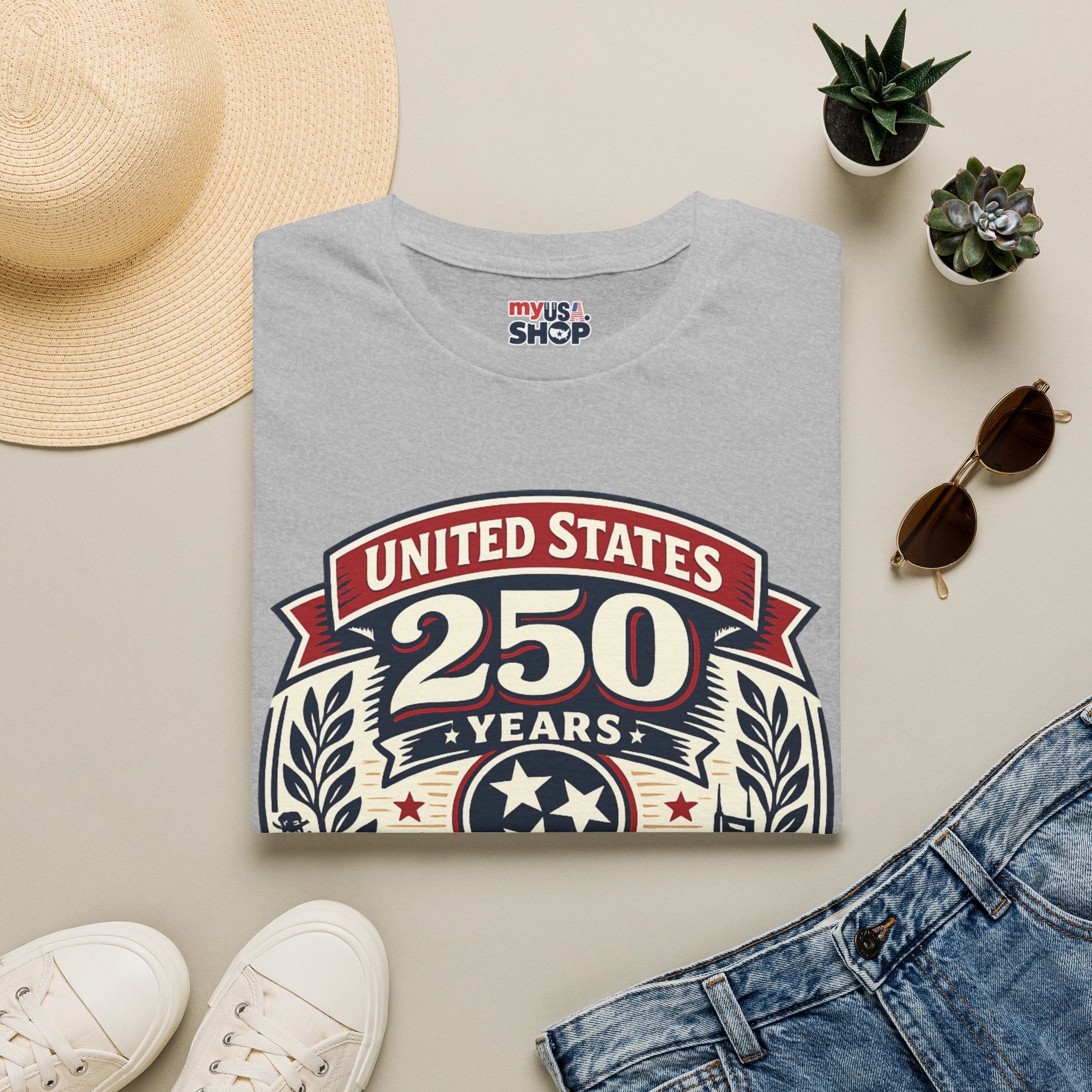 America 250 Tennessee T-Shirt — United States 250 Years Heritage Graphic Tee