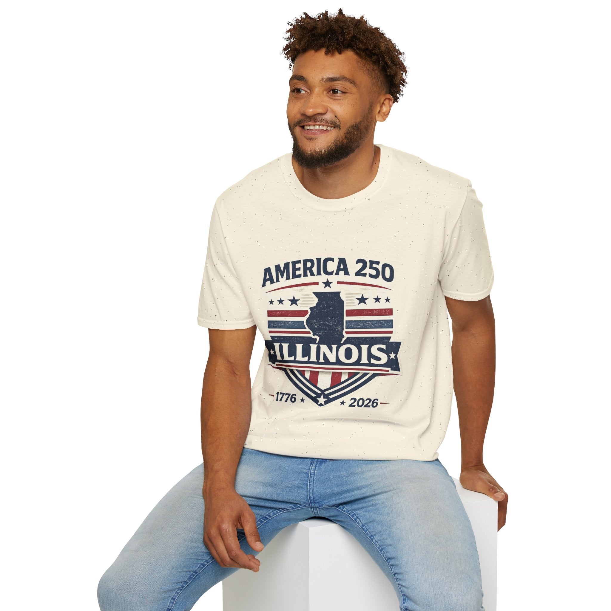 America 250 Illinois T-Shirt — 1776–2026 Bicentennial USA State Pride Tee