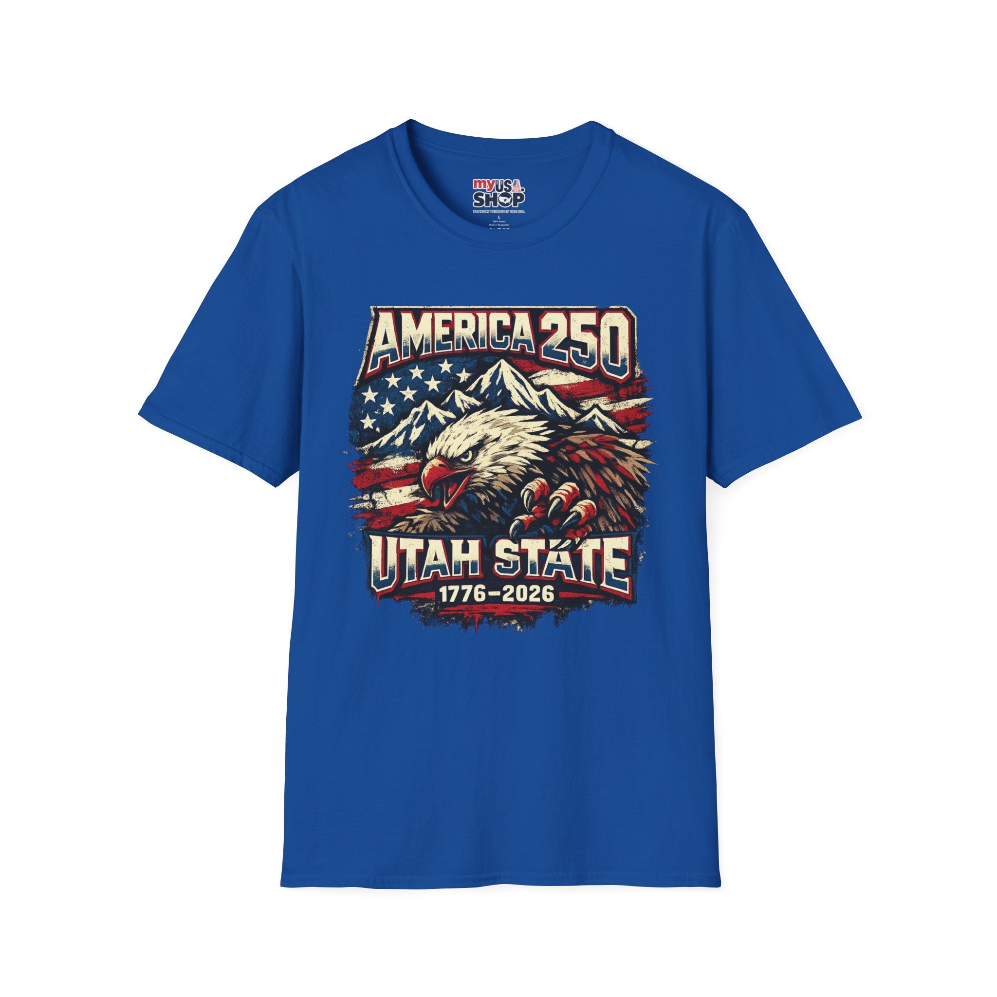 America 250 Utah State T-Shirt — Patriotic Eagle Mountain Graphic Tee