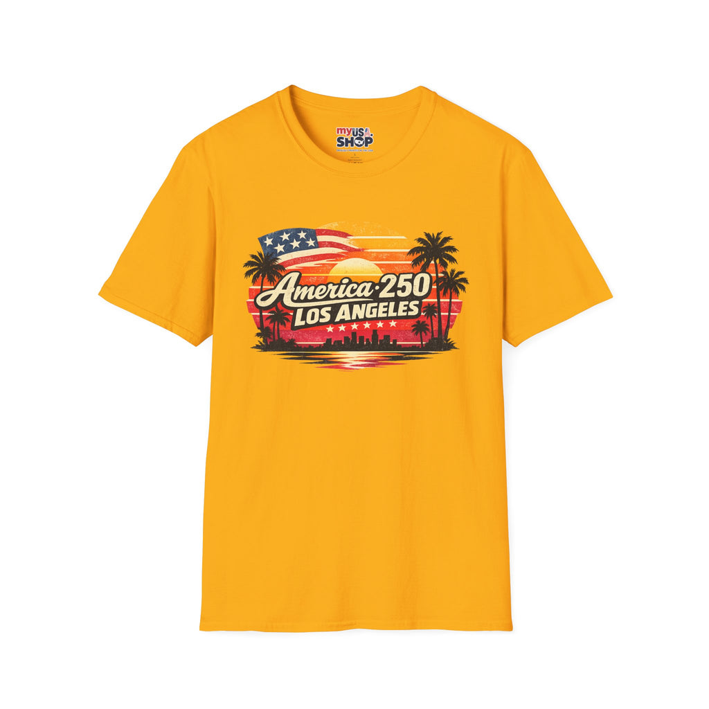 America 250 Los Angeles Retro Sunset California Tee