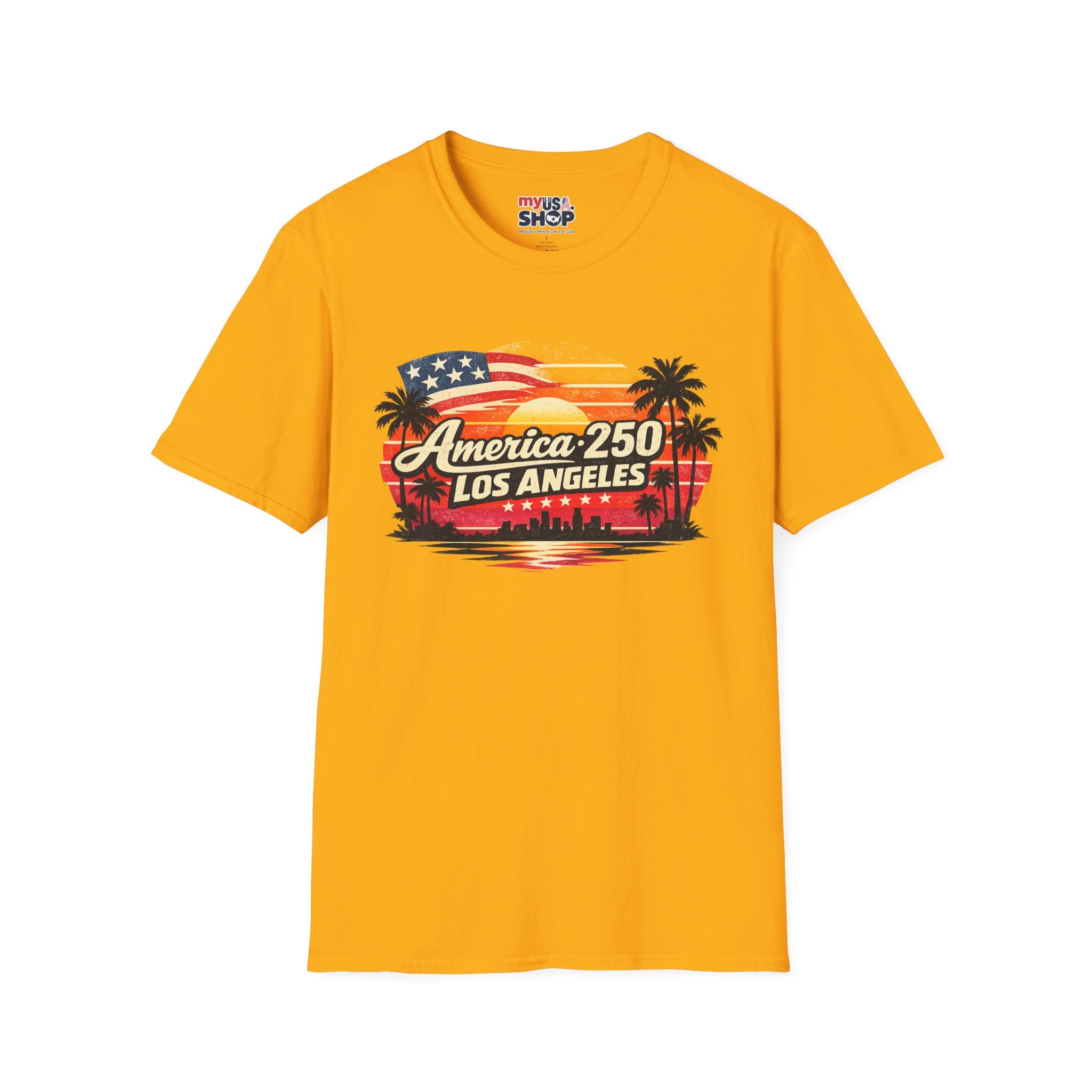 America 250 Los Angeles Retro Sunset California Tee