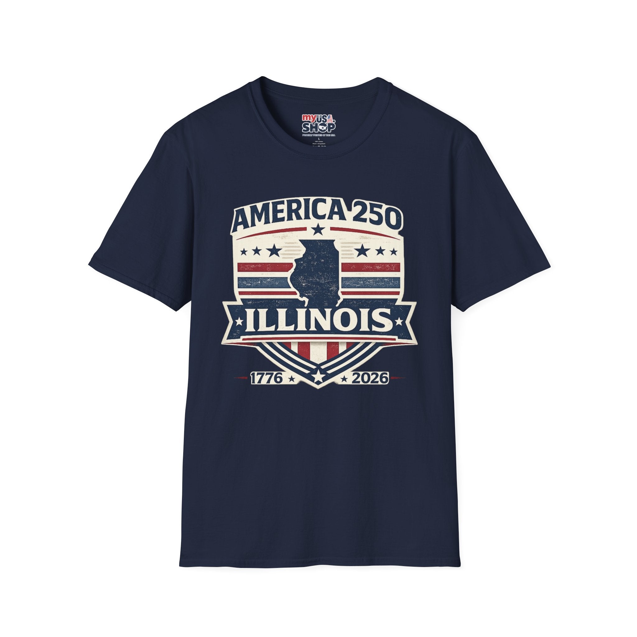 America 250 Illinois T-Shirt — 1776–2026 USA State Pride Tee