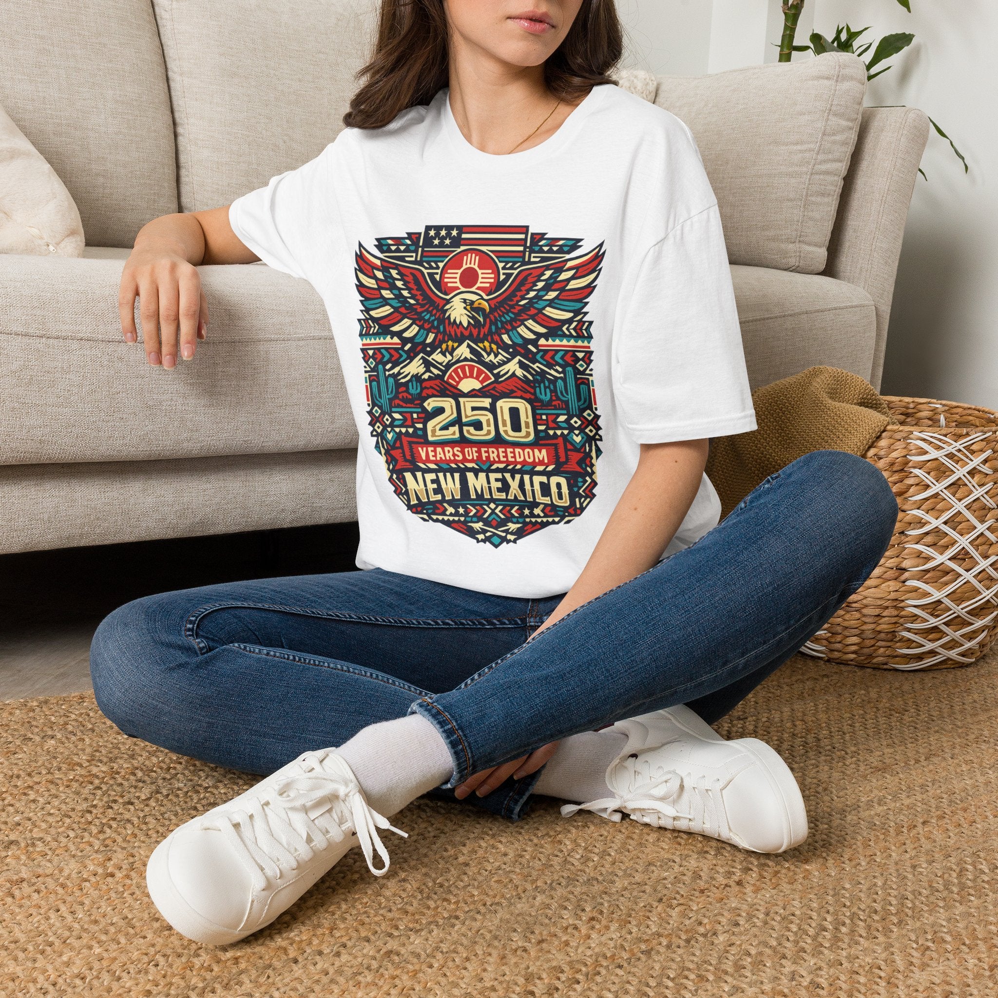 America 250 x New Mexico 250th Anniversary Eagle — State Pride Patriotic