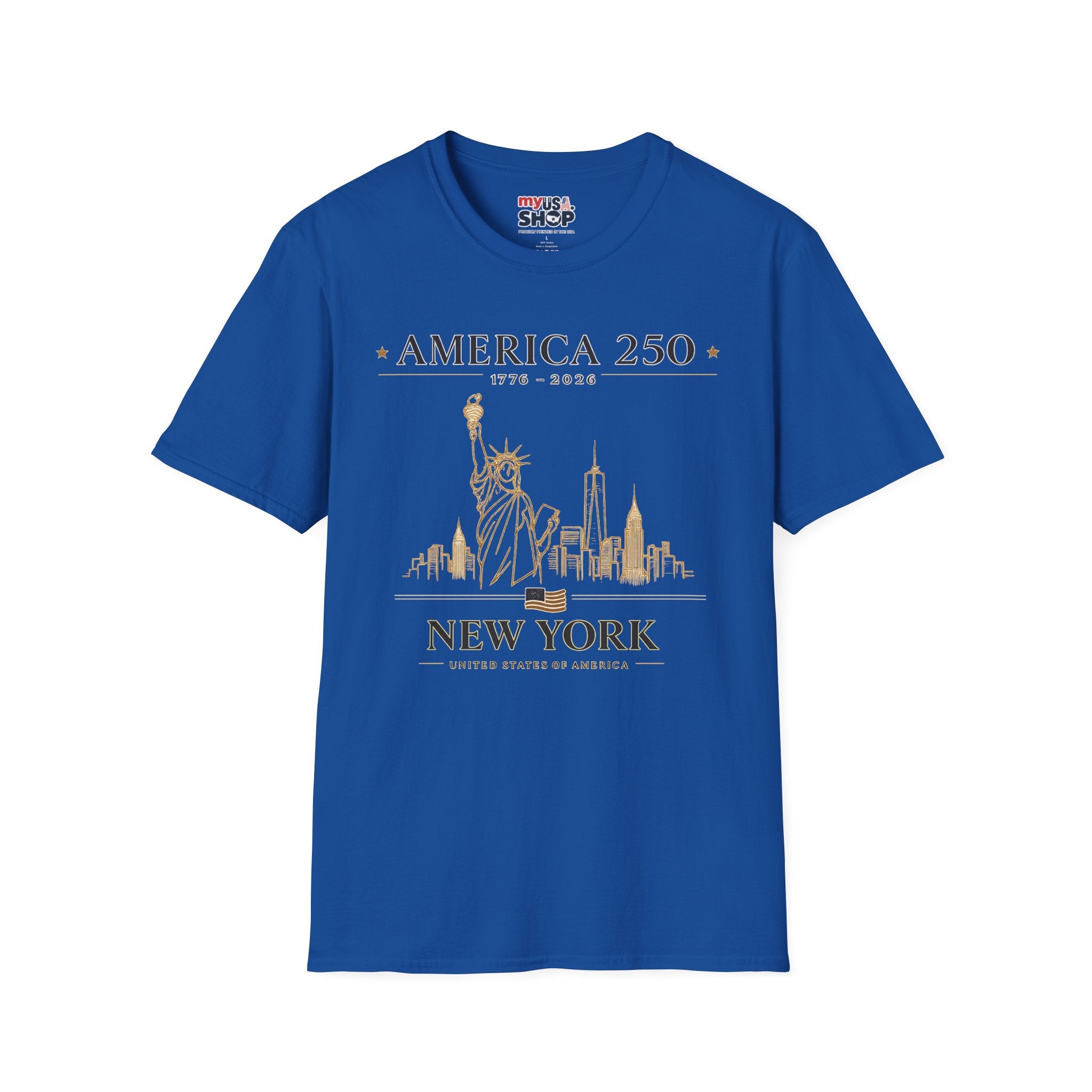 America 250 — USA Commemorative Tee (New York Statue of Liberty Design)