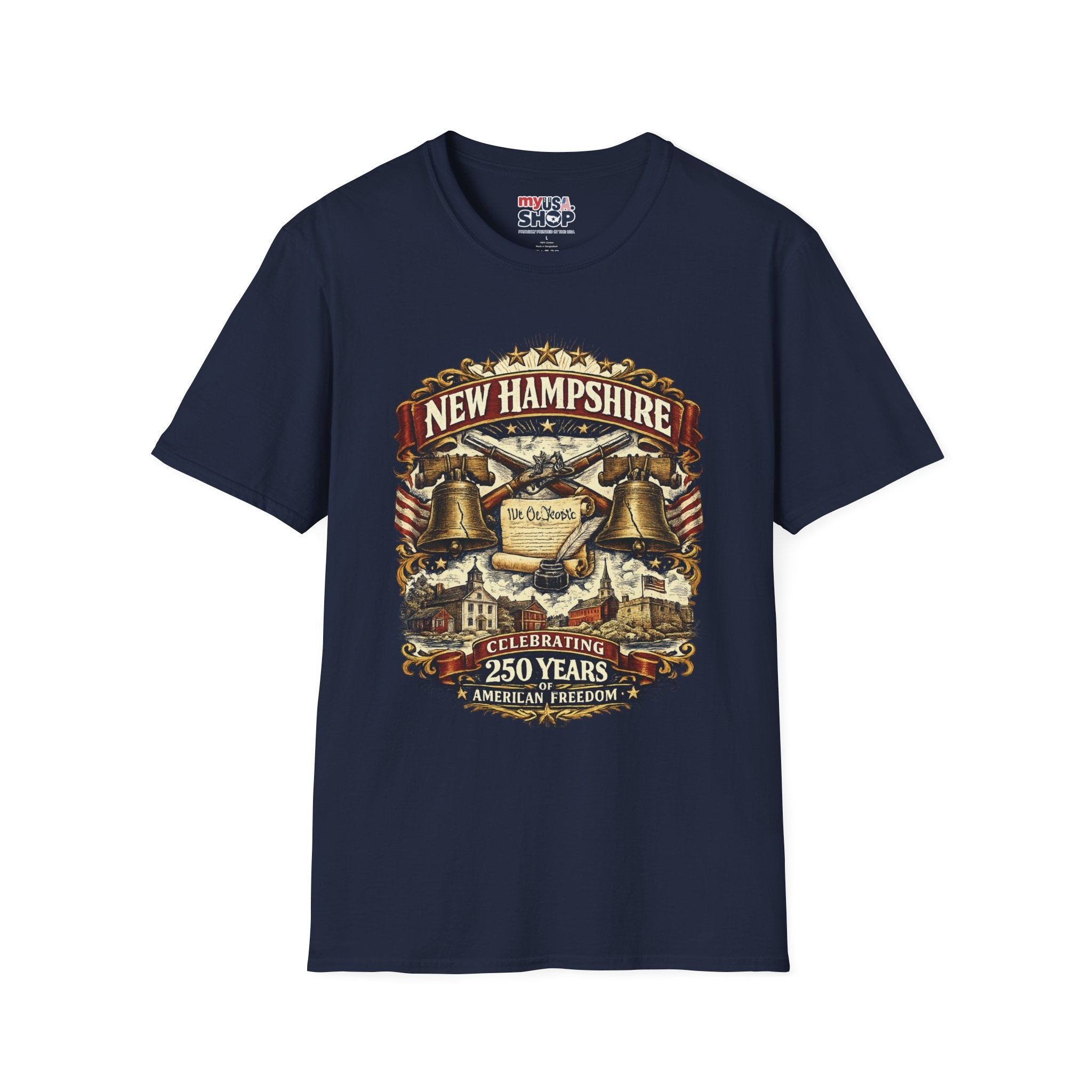 America 250 New Hampshire Heritage T-Shirt — We the People 250th Anniversary Vintage