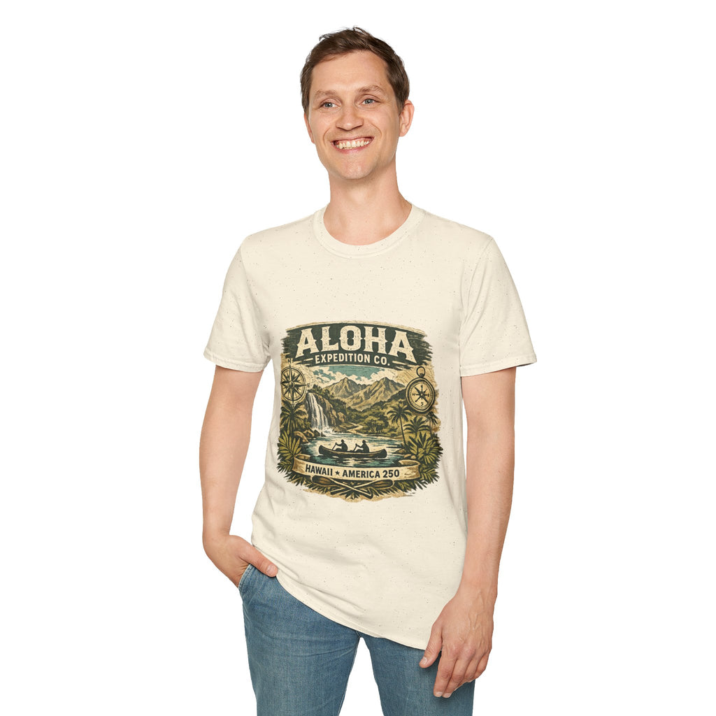 America 250 Hawaii Aloha Expedition T-Shirt — Vintage Hawaiian Adventure Tee