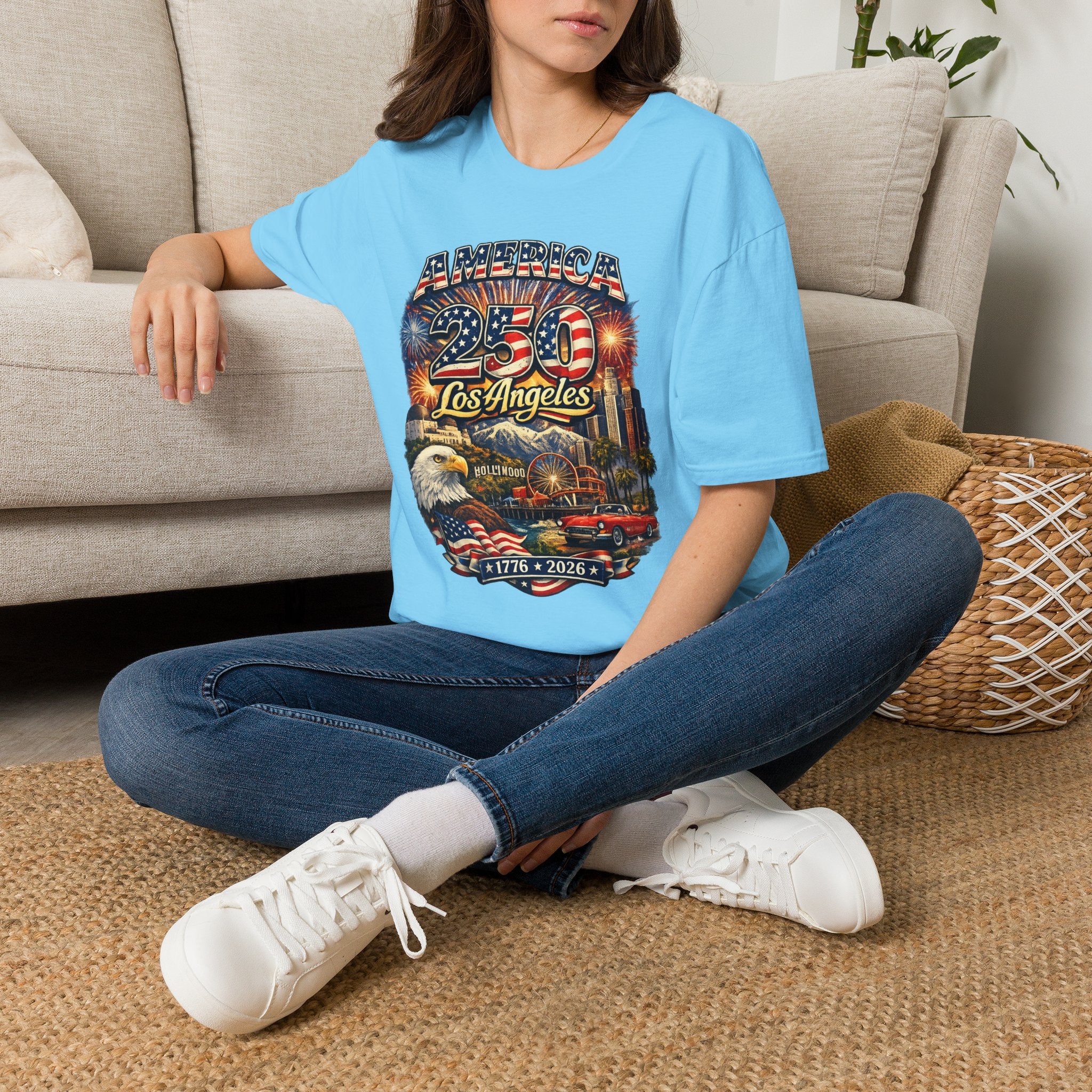 America 250 Los Angeles Hollywood Santa Monica Griffith Eagle 1776 2026 California Tee