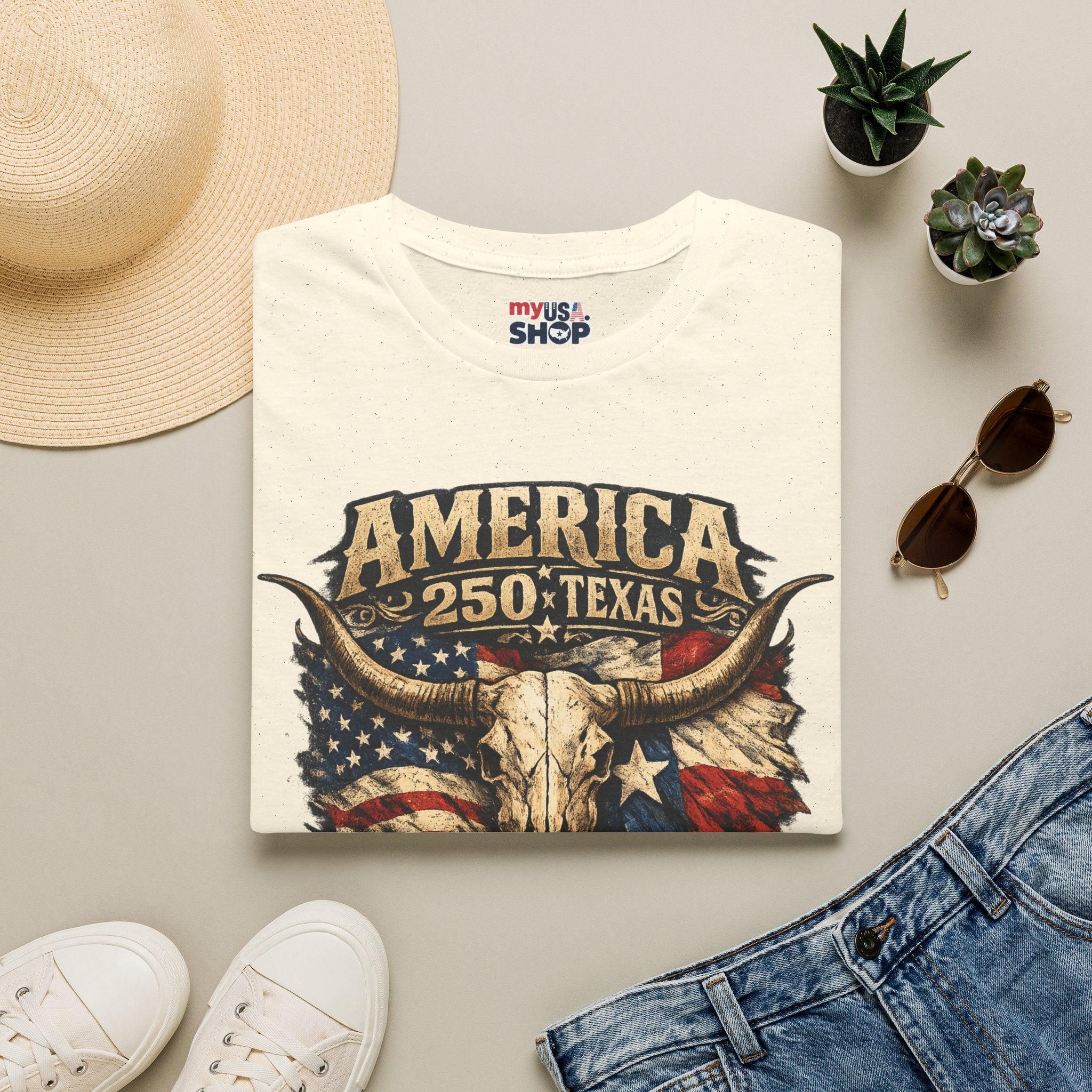 America 250 Texas Shirt — Liberty & Legacy Western Graphic Tee