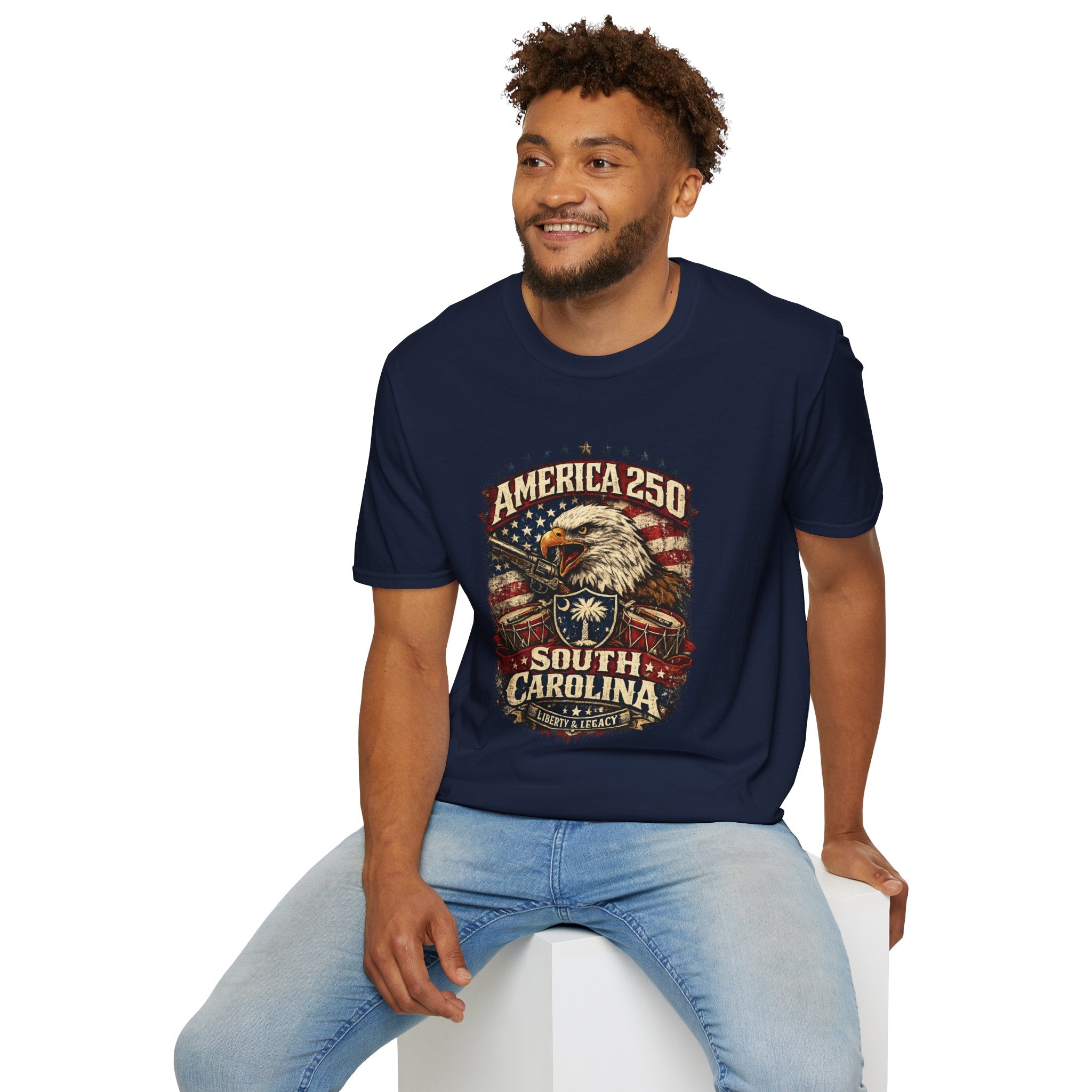 T-Shirt — America 250 South Carolina Vintage Eagle Patriotic Tee