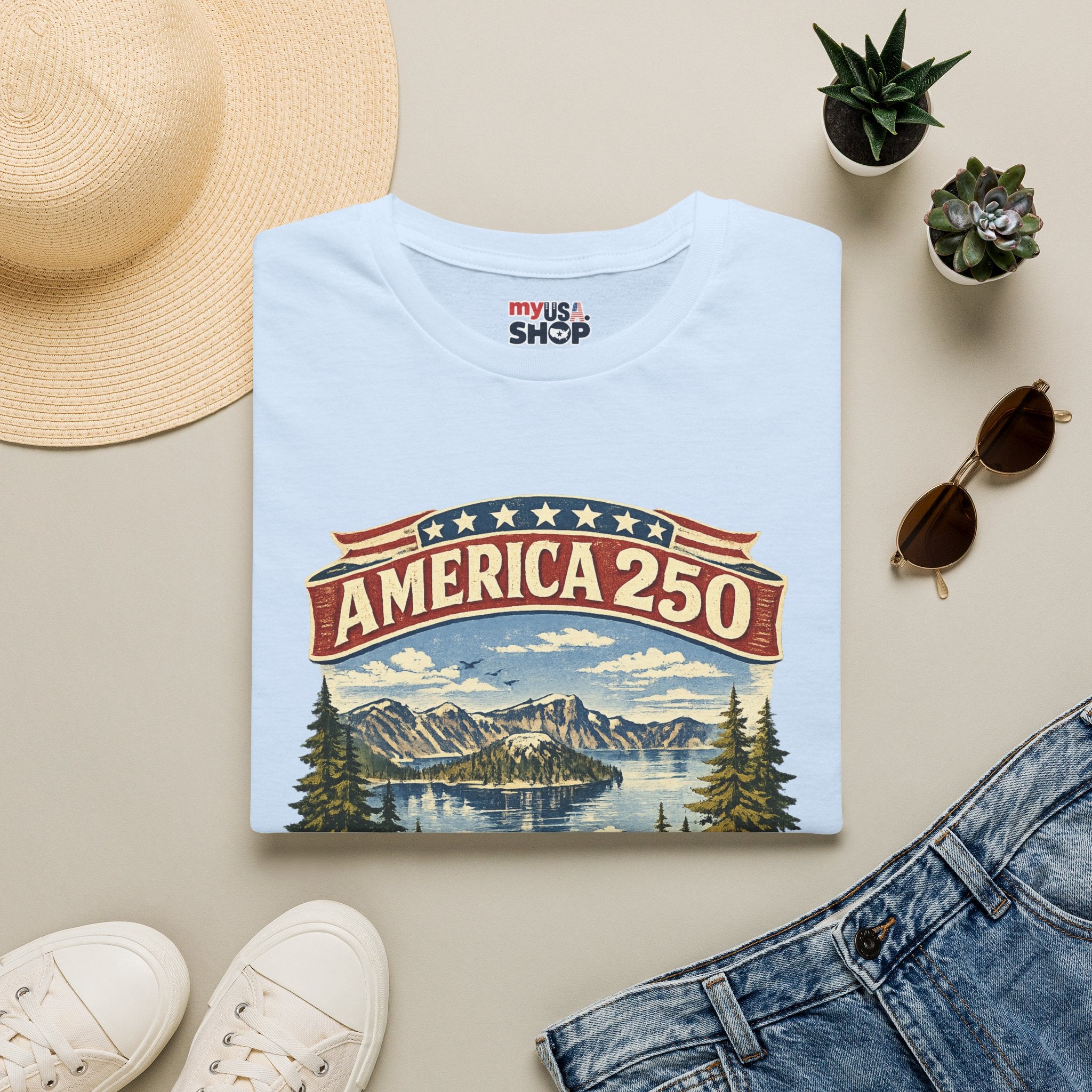 America 250 X Oregon Shirt — Explore The Wild Adventure Graphic Tee