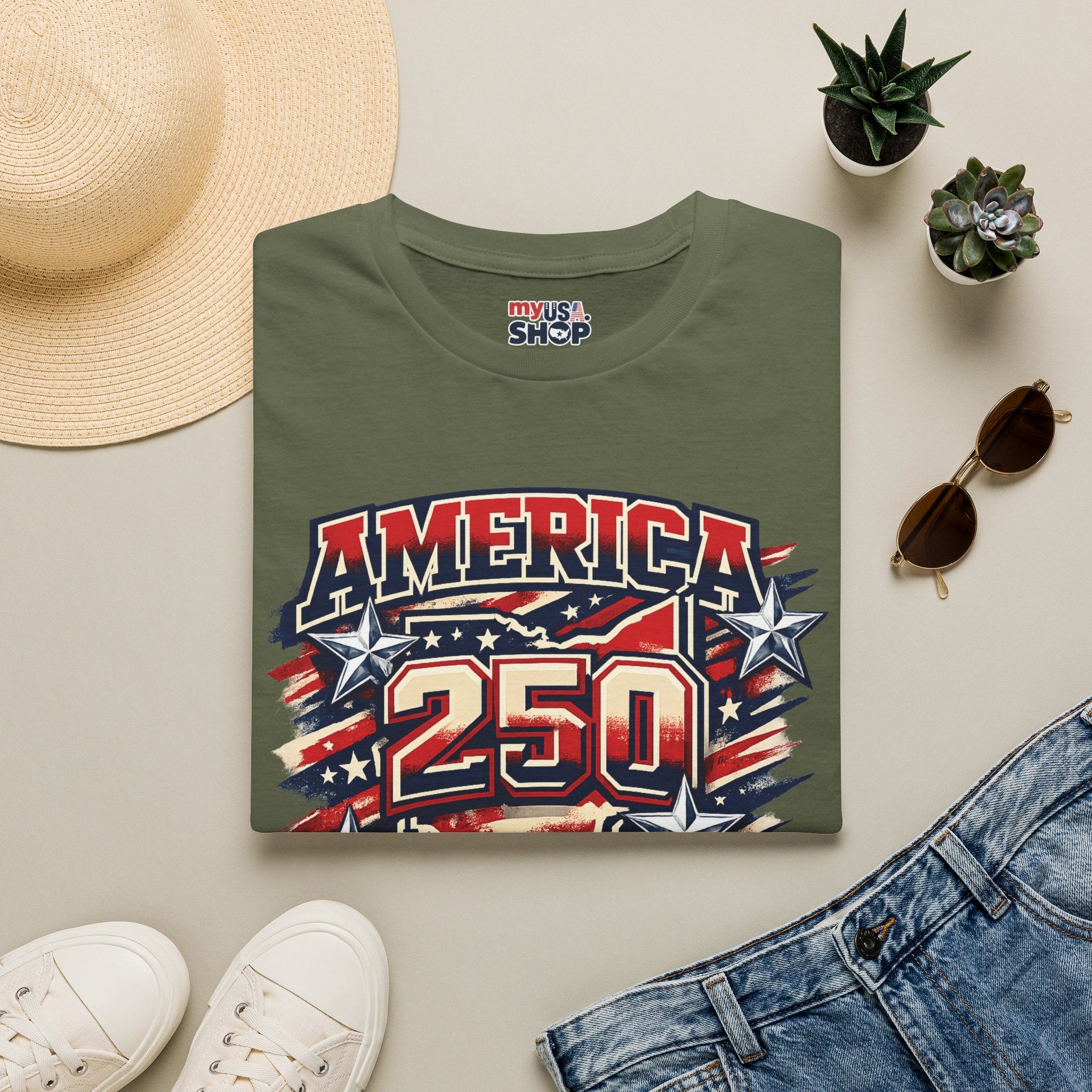 America 250 Ohio Commemorative T-Shirt — 250th Anniversary Patriotic Tee