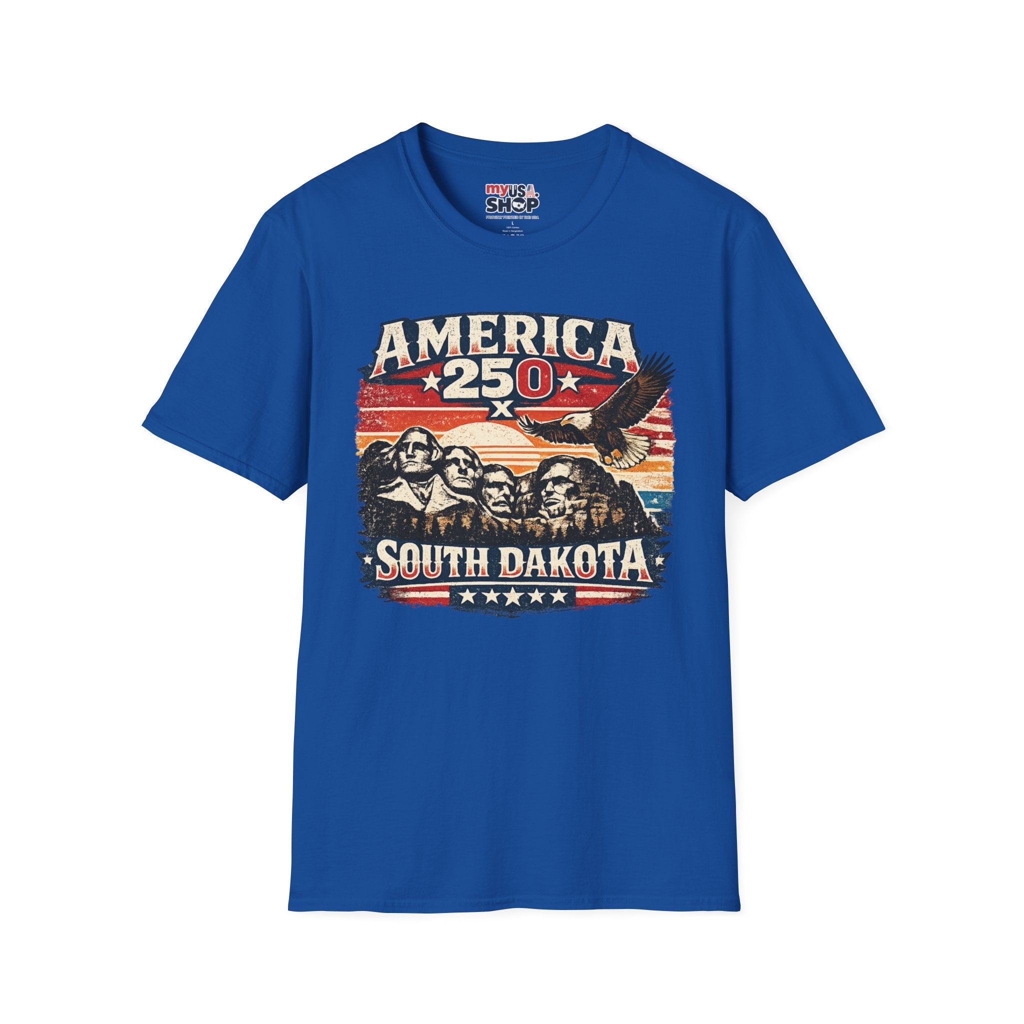 America 250 South Dakota T-Shirt — Vintage Eagle Patriotic USA Graphic Tee