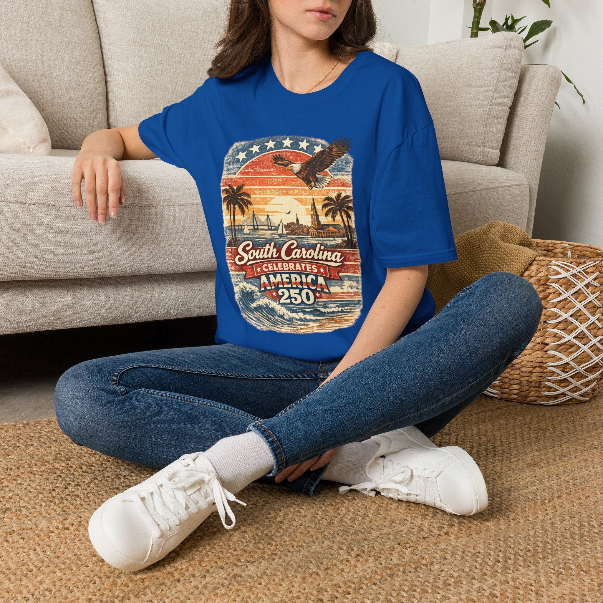 South Carolina Vintage Eagle T-Shirt — America Celebrates 250 Retro Tee