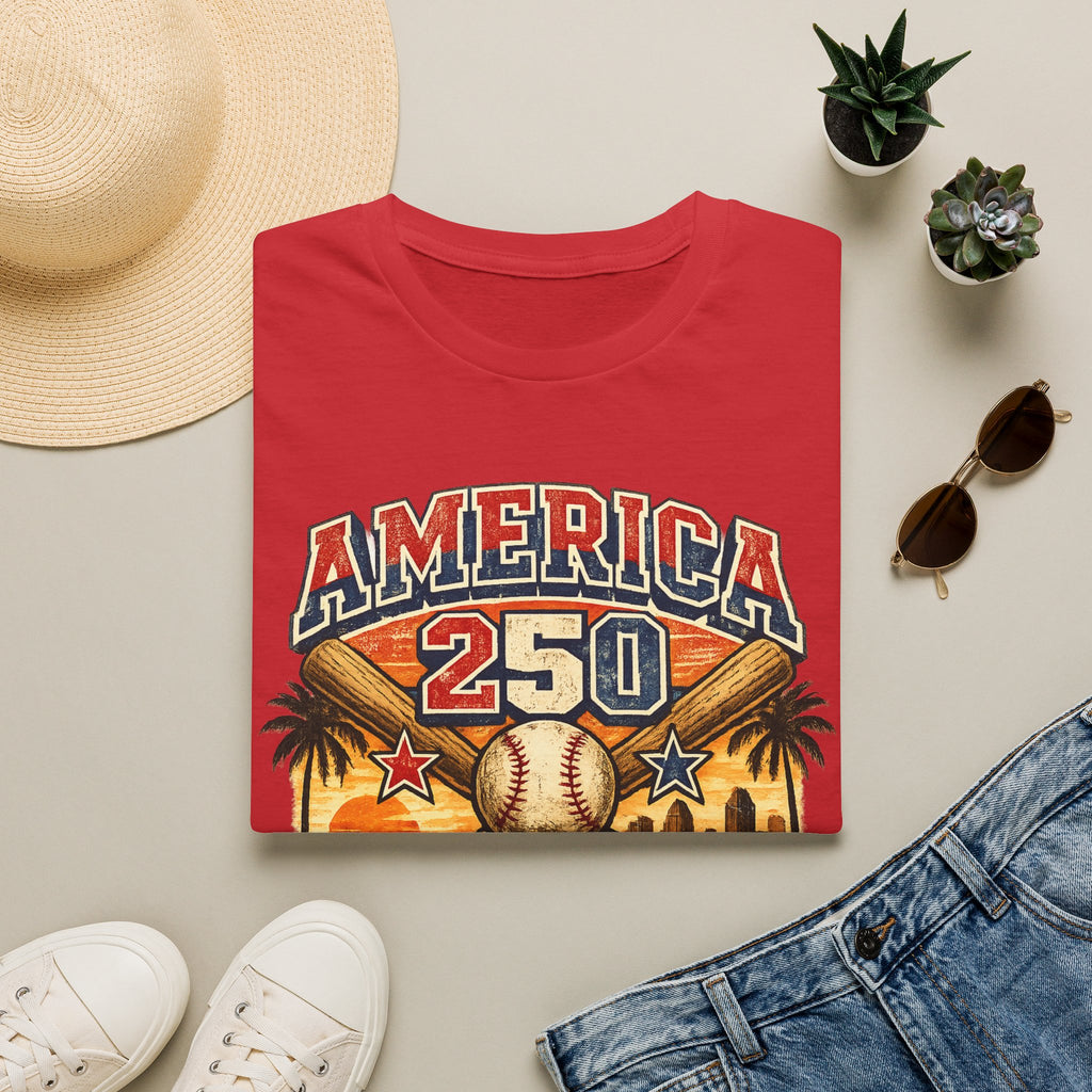 America 250 San Diego California Baseball Tee