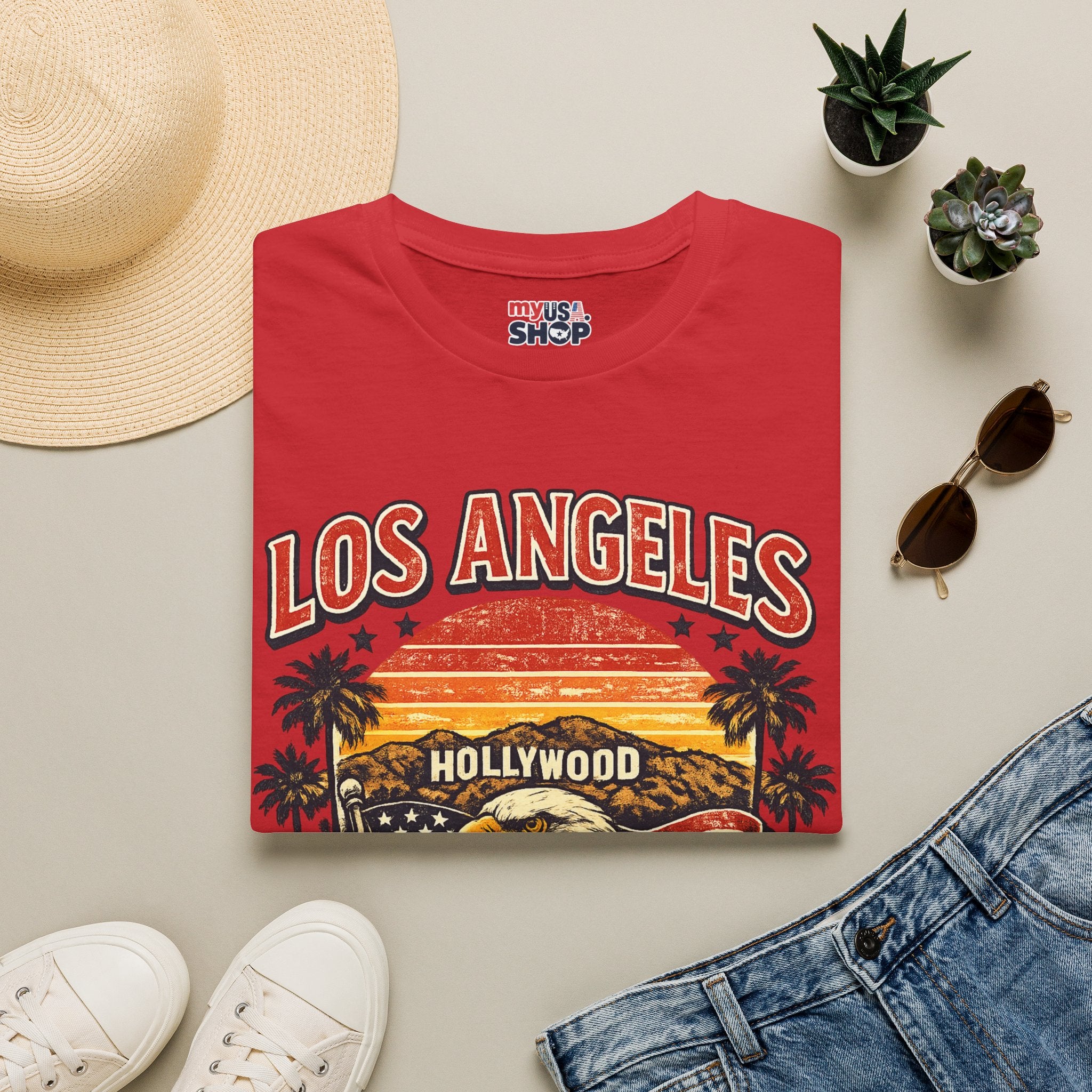 America 250 Vintage Los Angeles Freedom Celebration California Tee