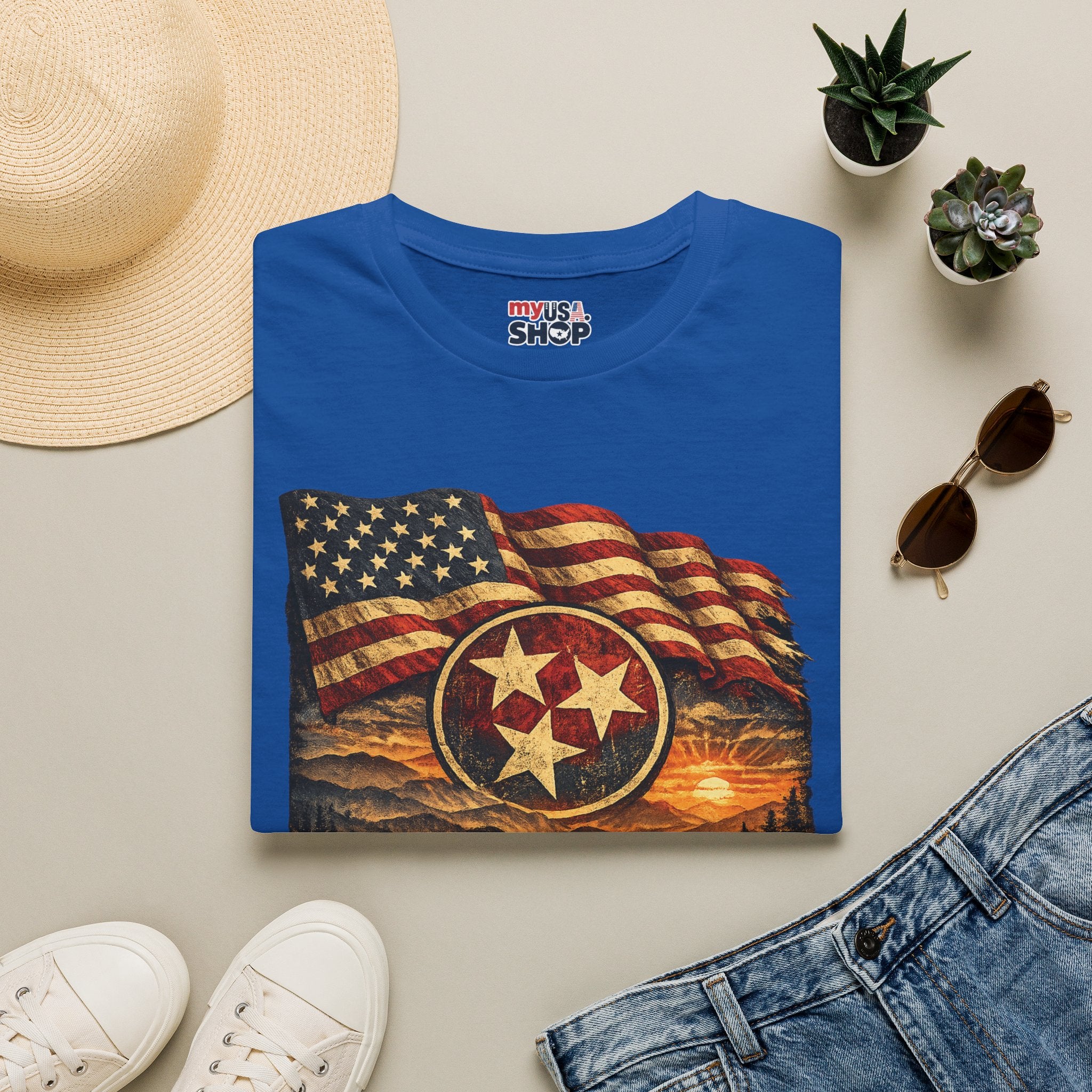America 250 Tennessee T-Shirt — 250 Years of Freedom Patriotic Graphic Tee