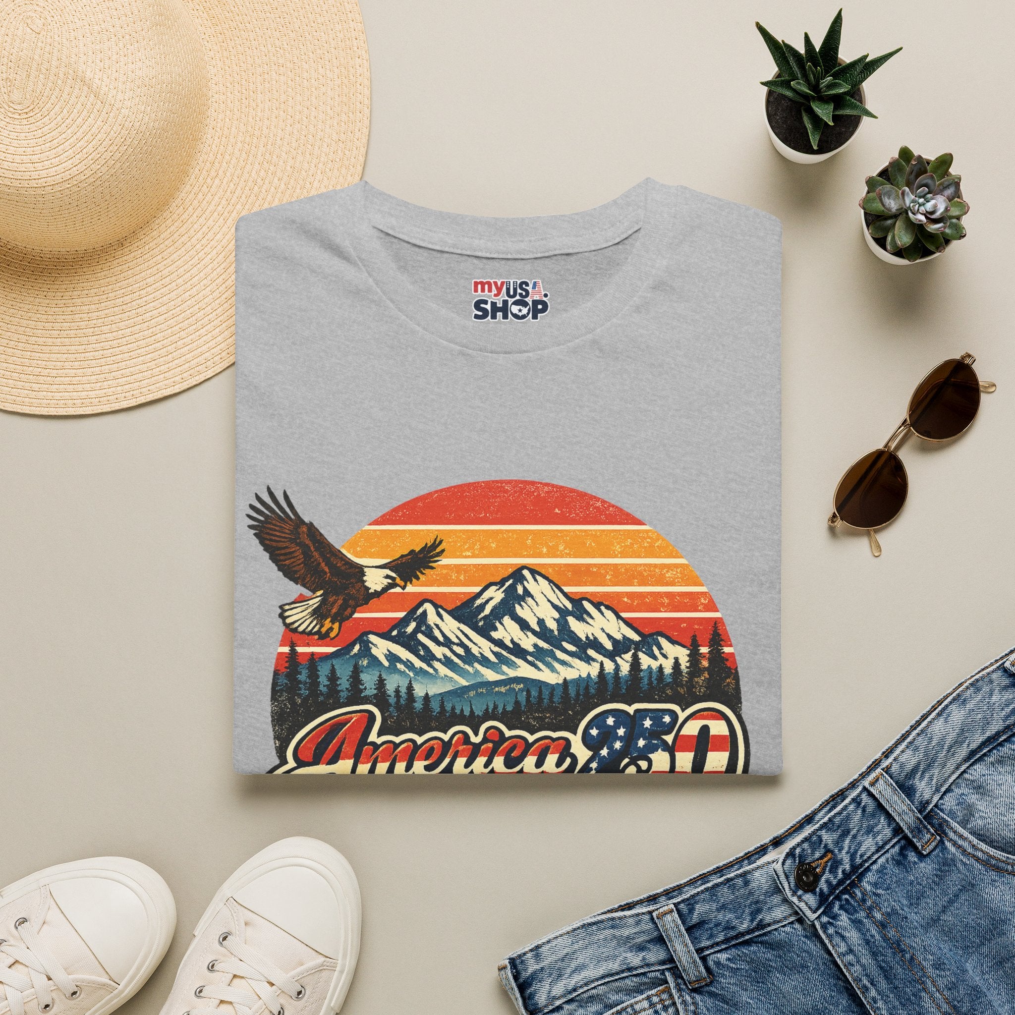 America 250 x Montana Vintage Eagle — America 80s Retro Mountain