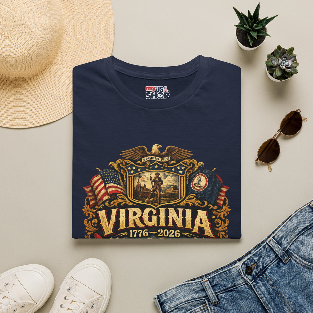 America 250 Co Virginia 250th Anniversary T-Shirt - Commemorative State Pride Tee