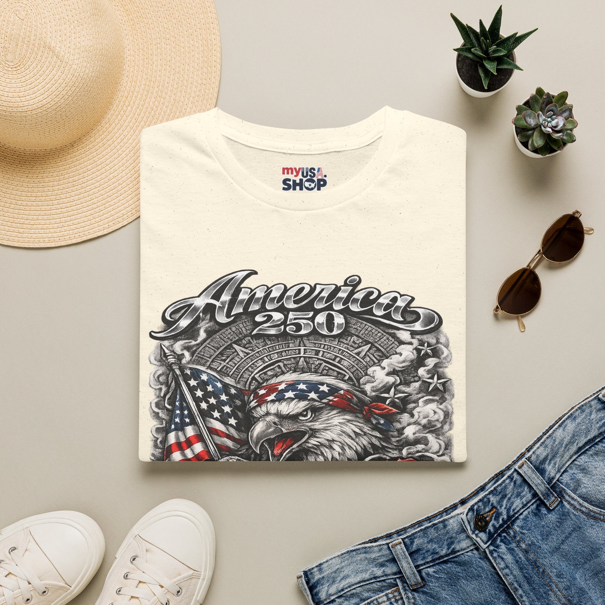 America 250 Eagle Flag — Born & Proud Patriotic