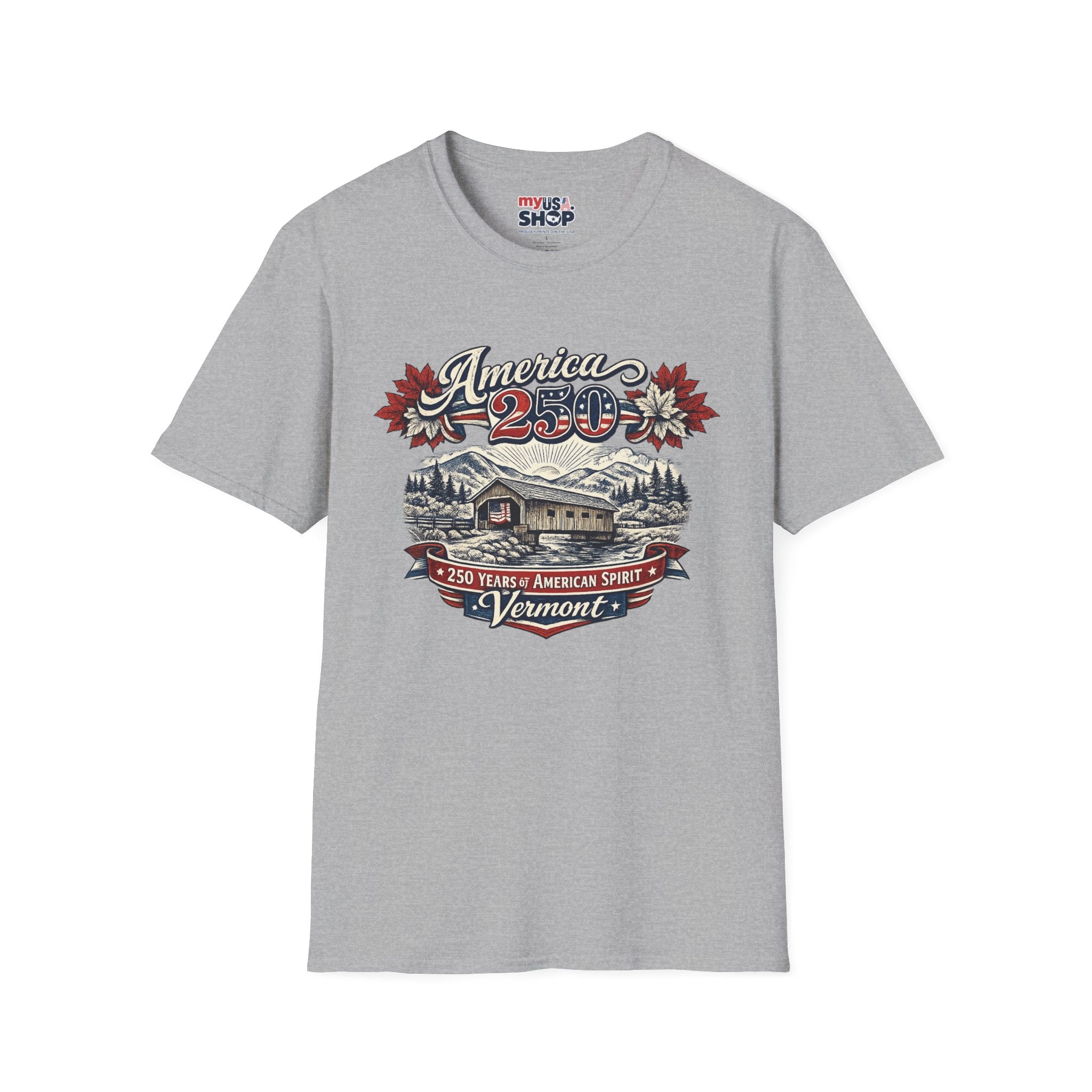 America 250 – Vermont 250 Years of American Spirit Vintage Tee Design