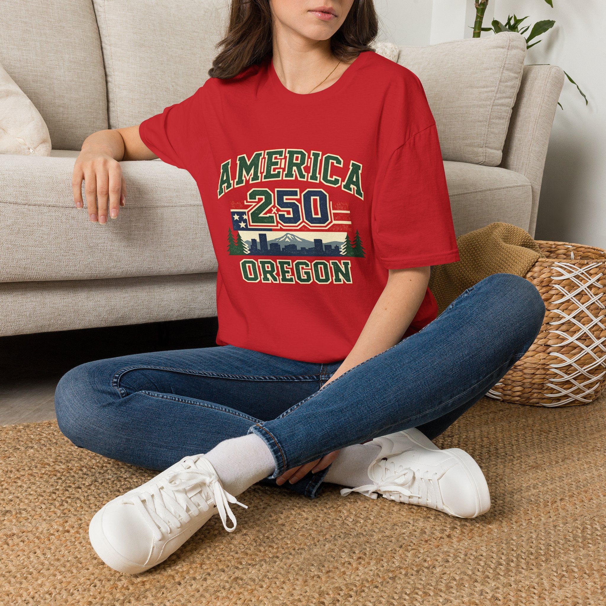 America 250 Shirt — Oregon Retro Collegiate Northwest Graphic Tee