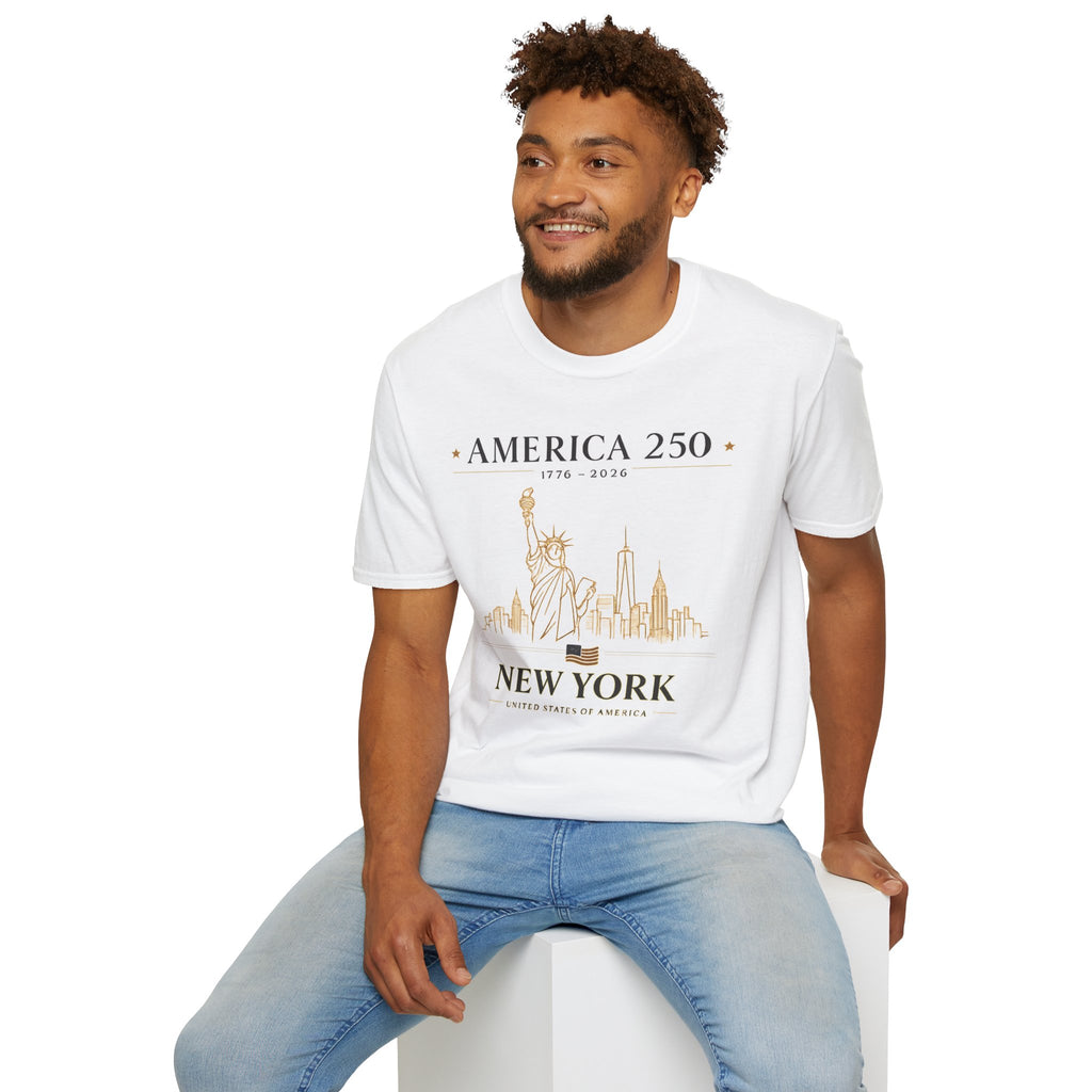 America 250 — USA Commemorative Tee (New York Statue of Liberty Design)