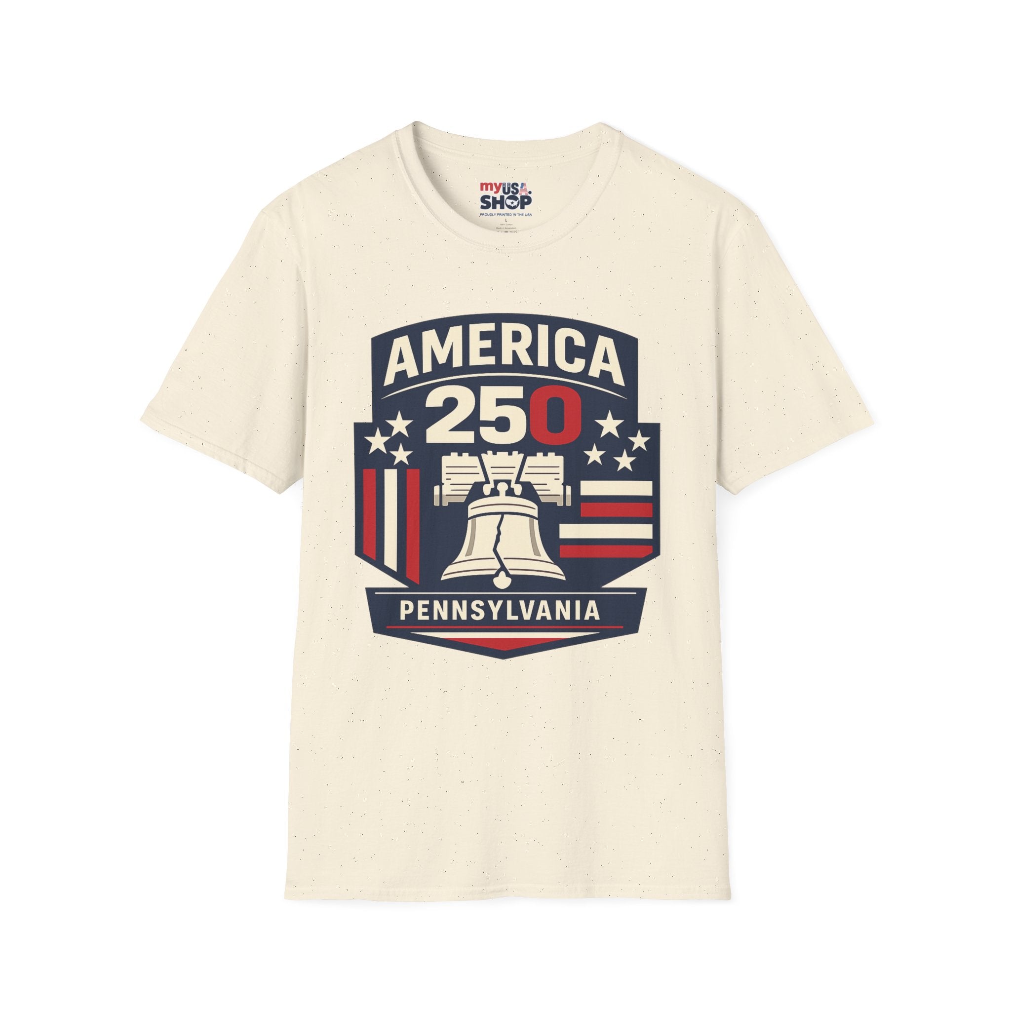 Pennsylvania America 250 Shirt — Modern Minimal Patriotic Badge Tee