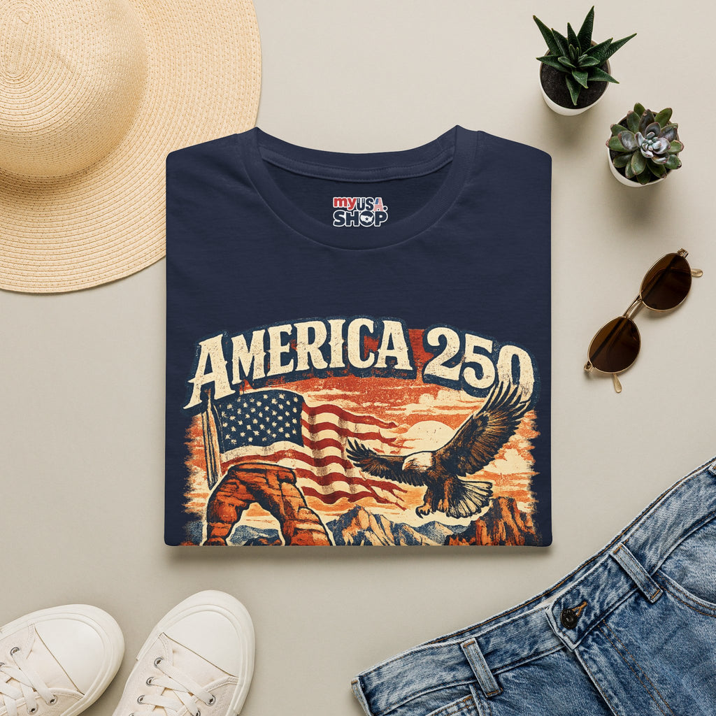America 250 Utah Shirt — Patriotic Desert Eagle Graphic Tee