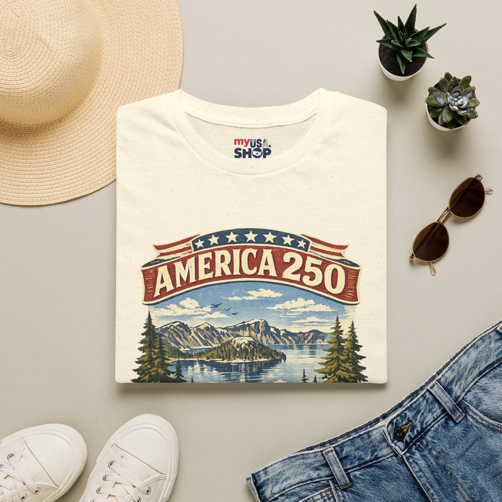 America 250 X Oregon Shirt — Explore The Wild Adventure Graphic Tee