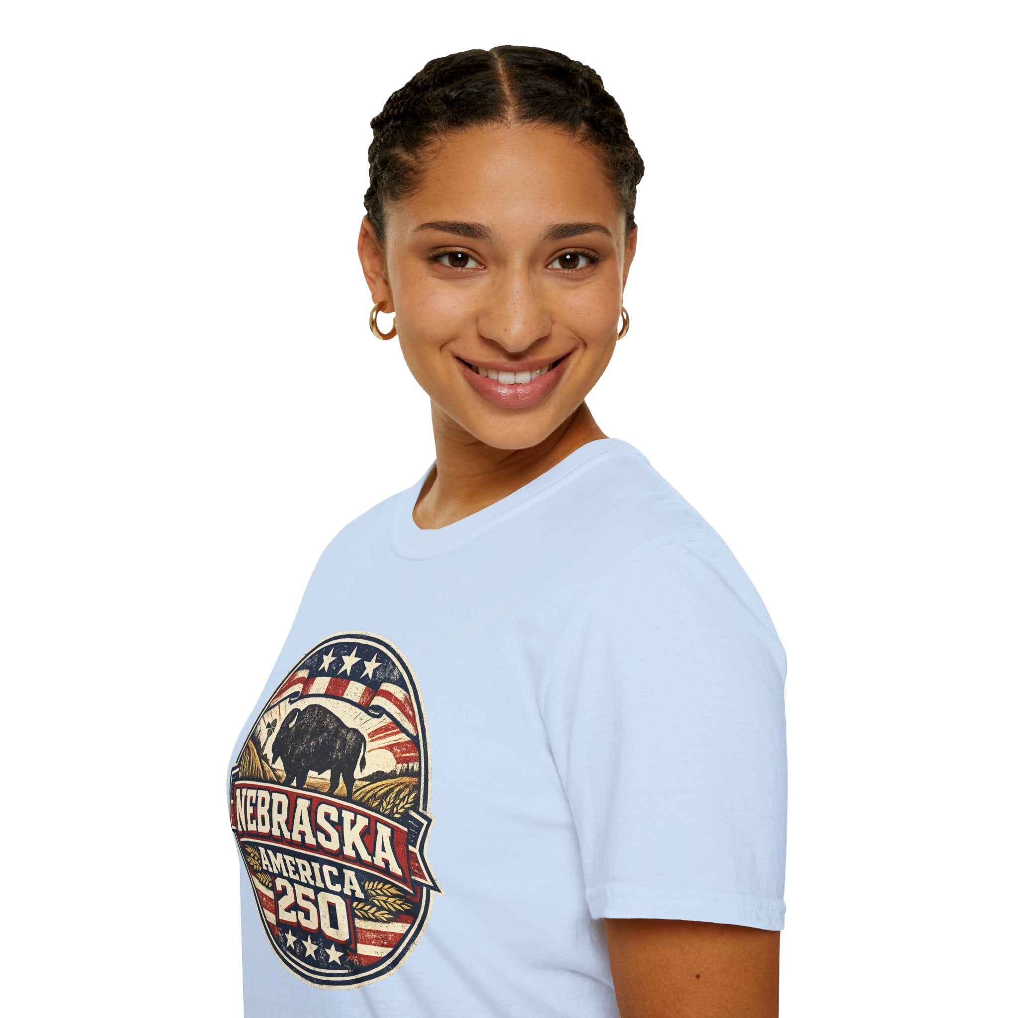 Nebraska Buffalo Retro T-Shirt — America 250 Vintage State Pride Tee