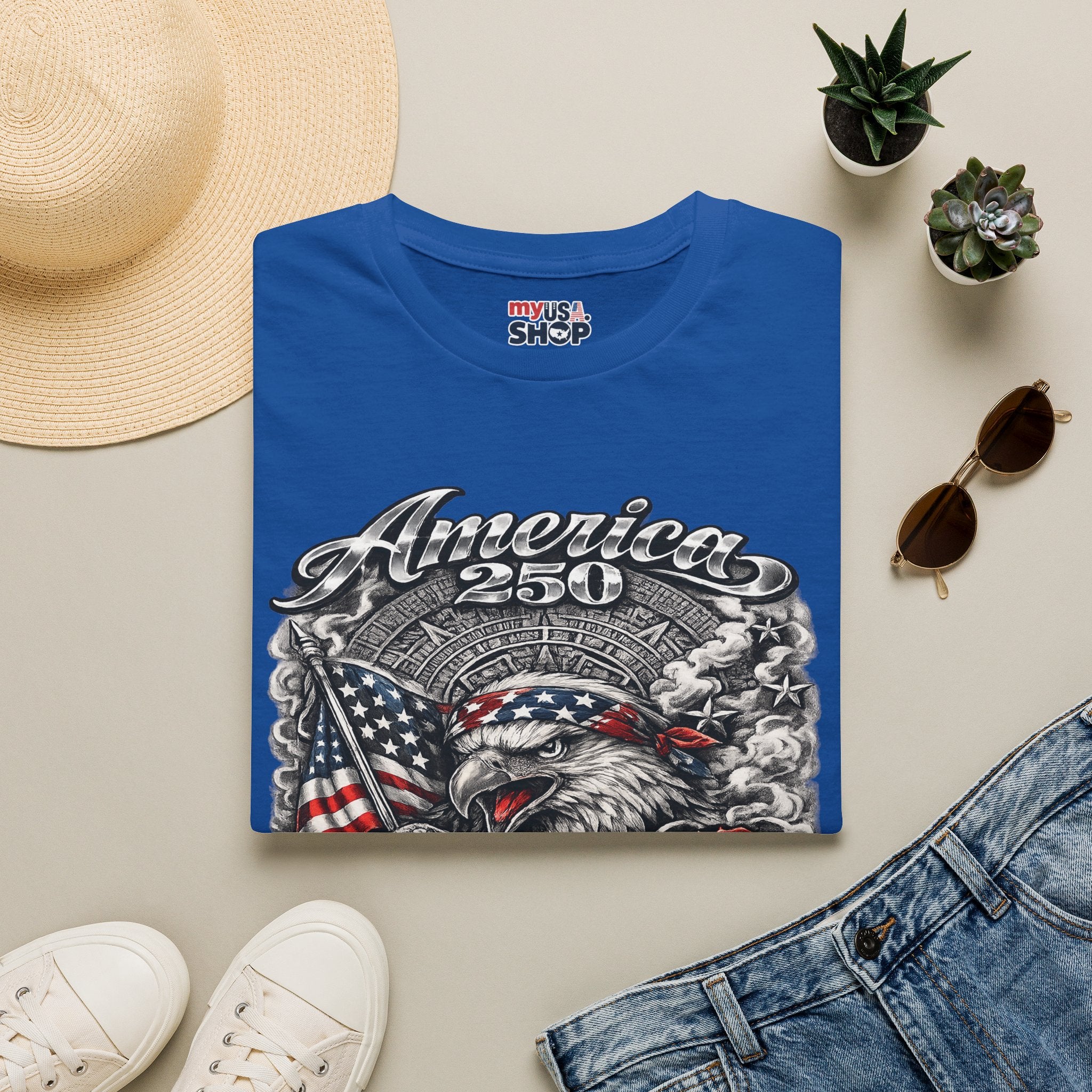 America 250 Eagle Flag — Born & Proud Patriotic