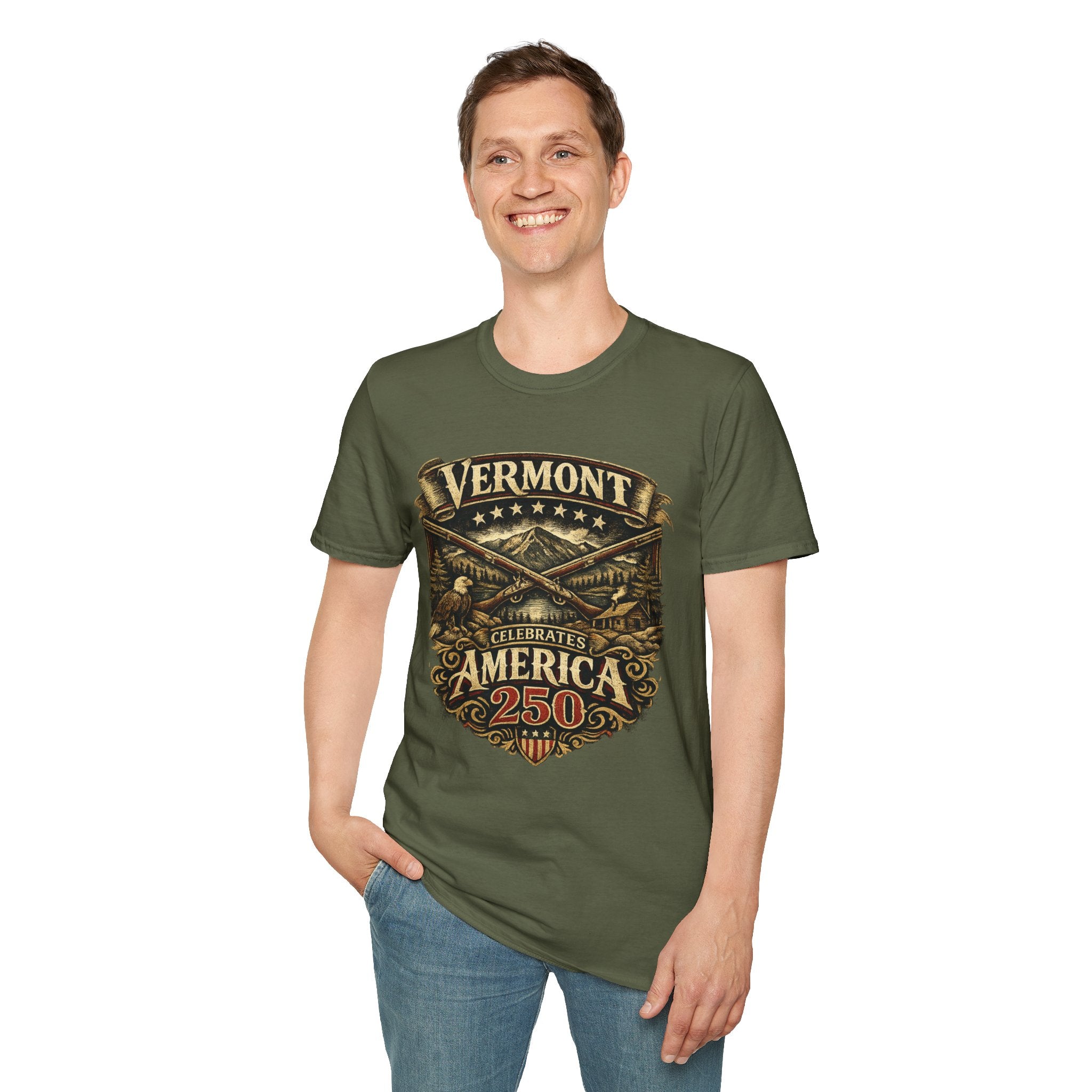 America 250 – Vermont Freedom Heritage Vintage Tee Design