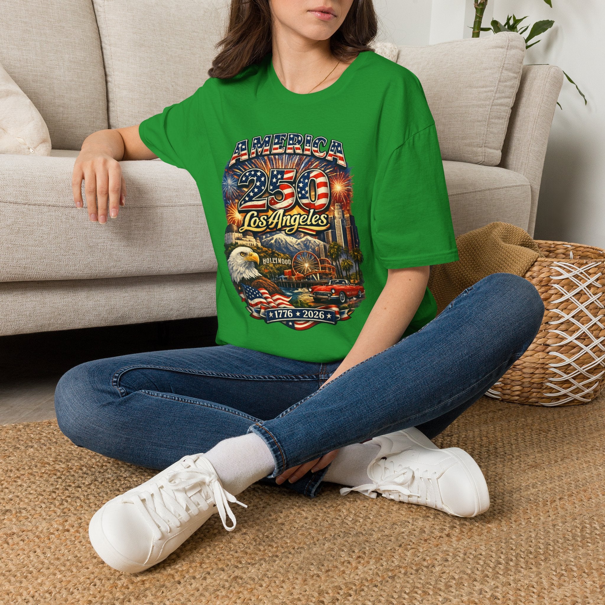 America 250 Los Angeles Hollywood Santa Monica Griffith Eagle 1776 2026 California Tee