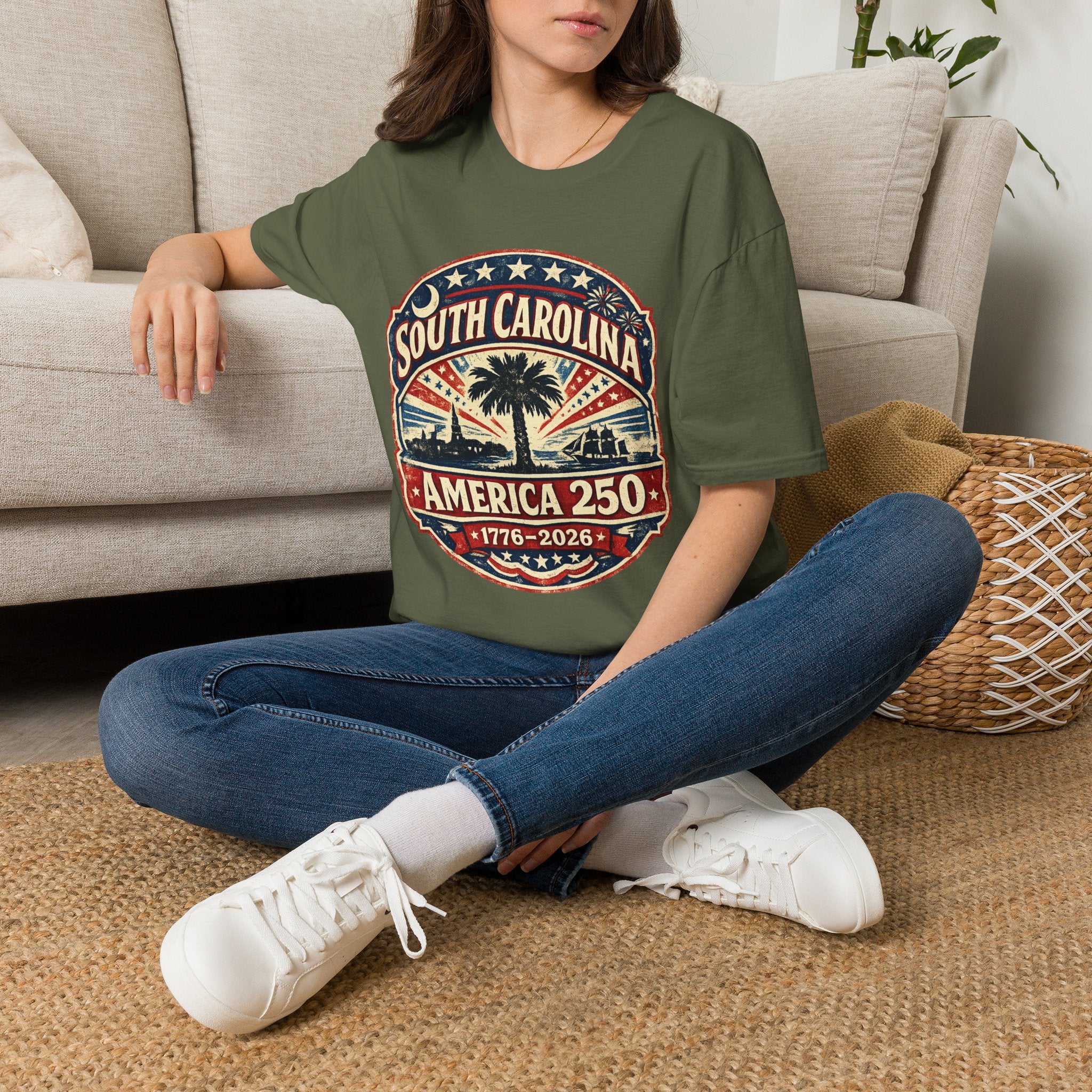 America 250 South Carolina Anniversary T-Shirt — Retro State Pride Tee