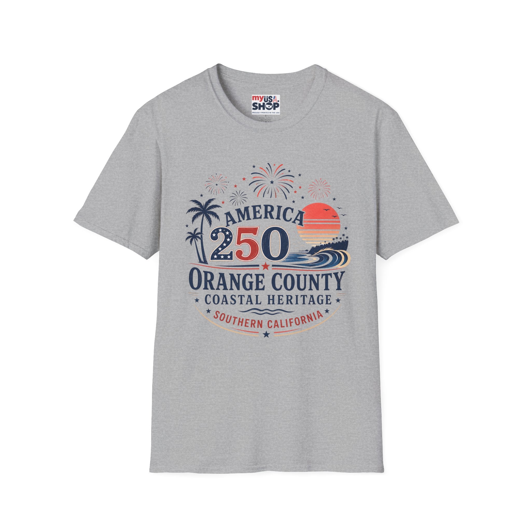 America 250 Orange County California Coastal Heritage T-Shirt