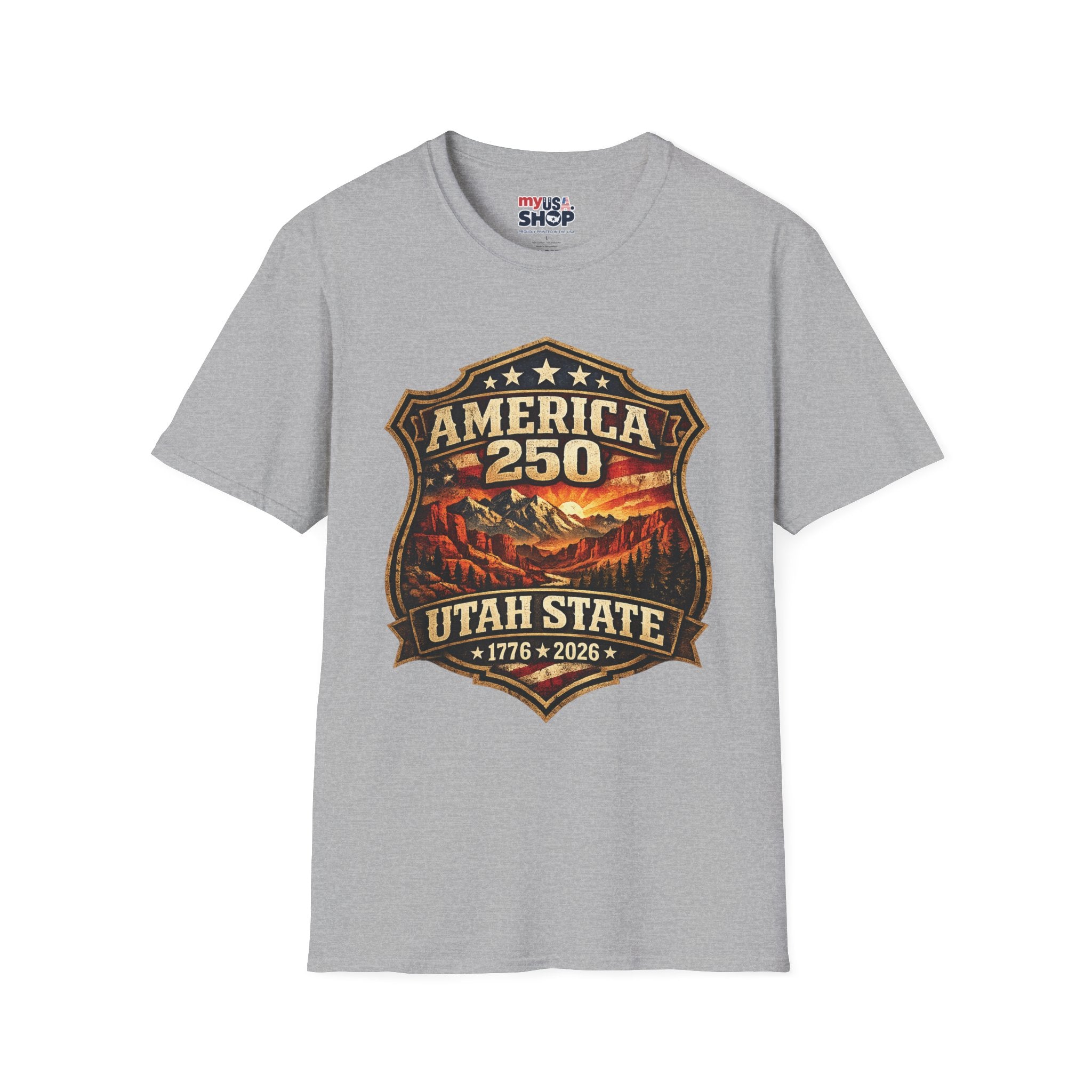 America 250 Utah State Shirt — Vintage Canyon Heritage Tee