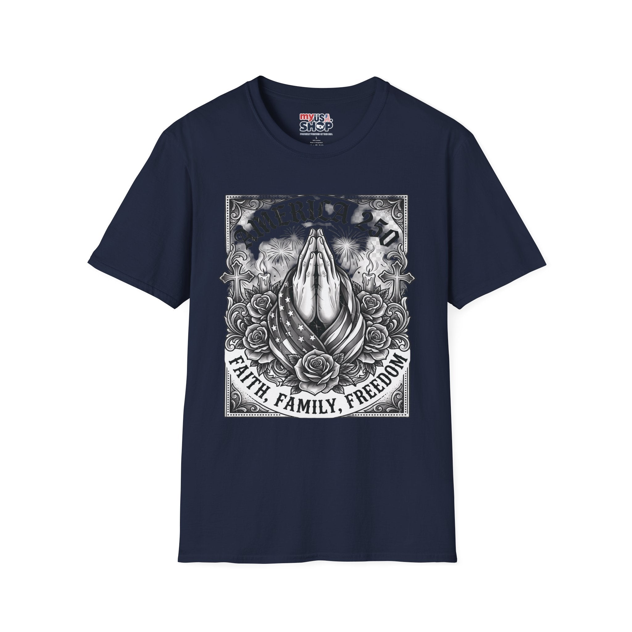 America 250 Praying Hands — Faith, Family, Freedom