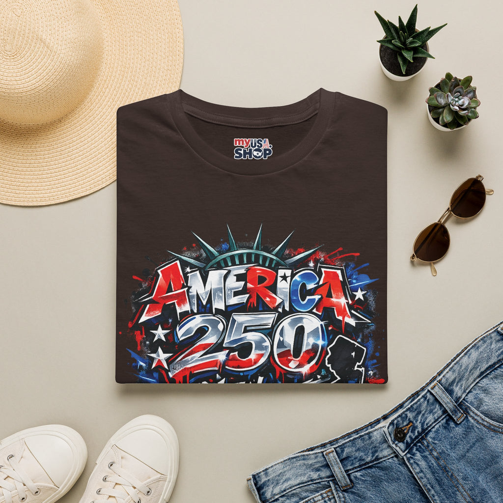 America 250 T-Shirt — New Jersey Patriotic USA 250th Anniversary Graphic Tee