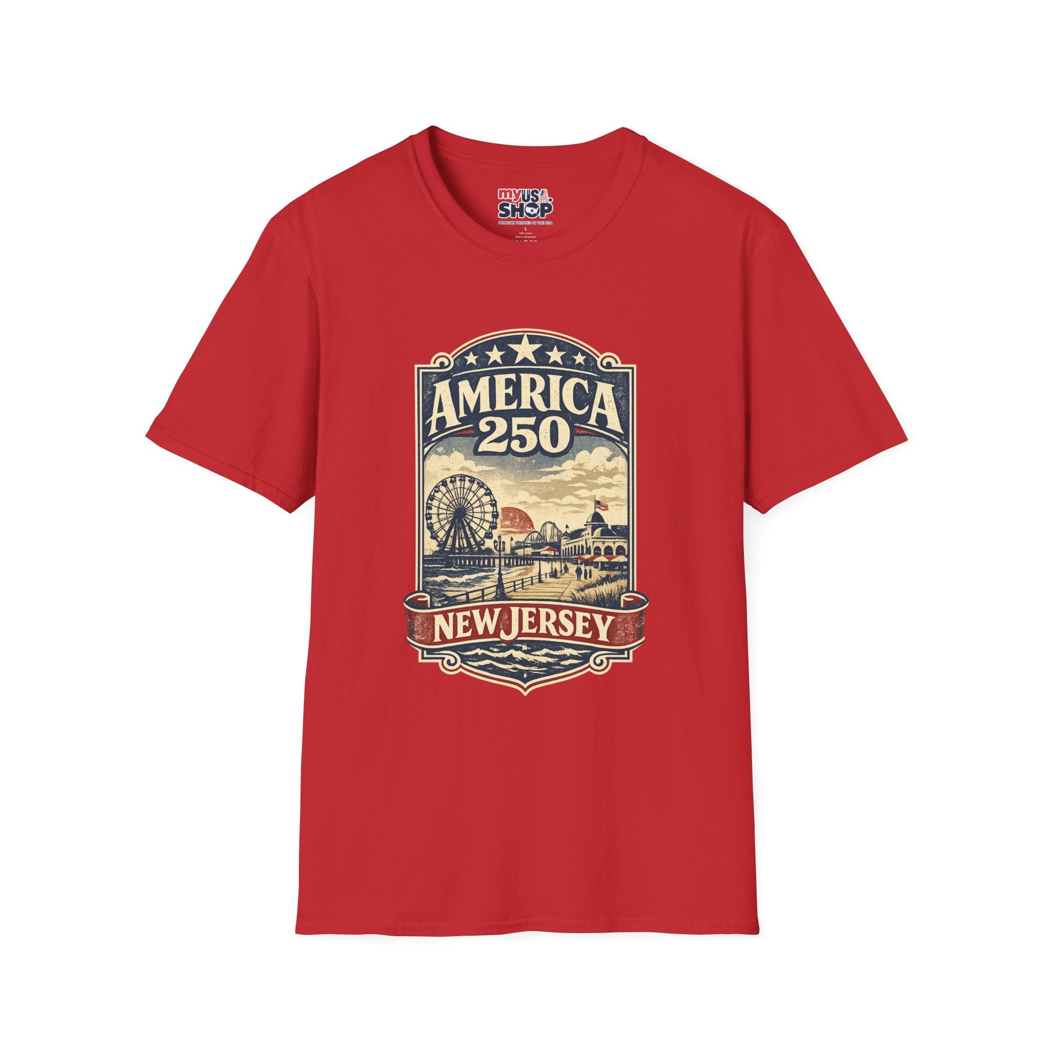 America 250 New Jersey Vintage Patriotic Graphic