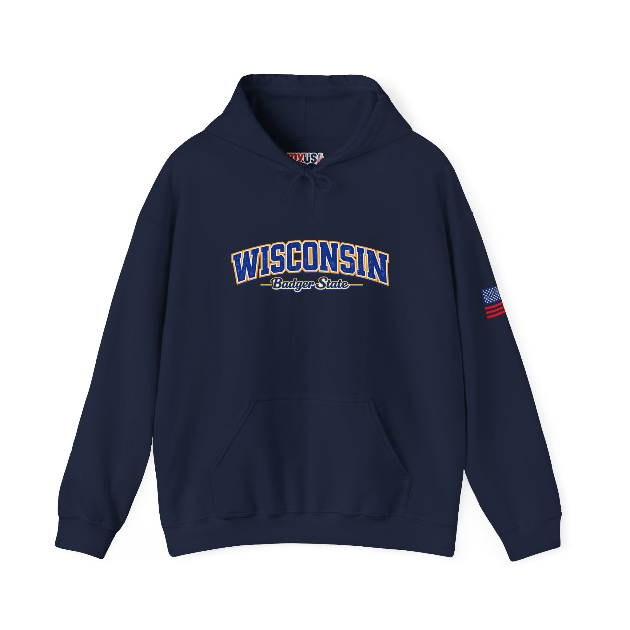 Wisconsin Badger State Heavy Blend Hooded Sweatshirt