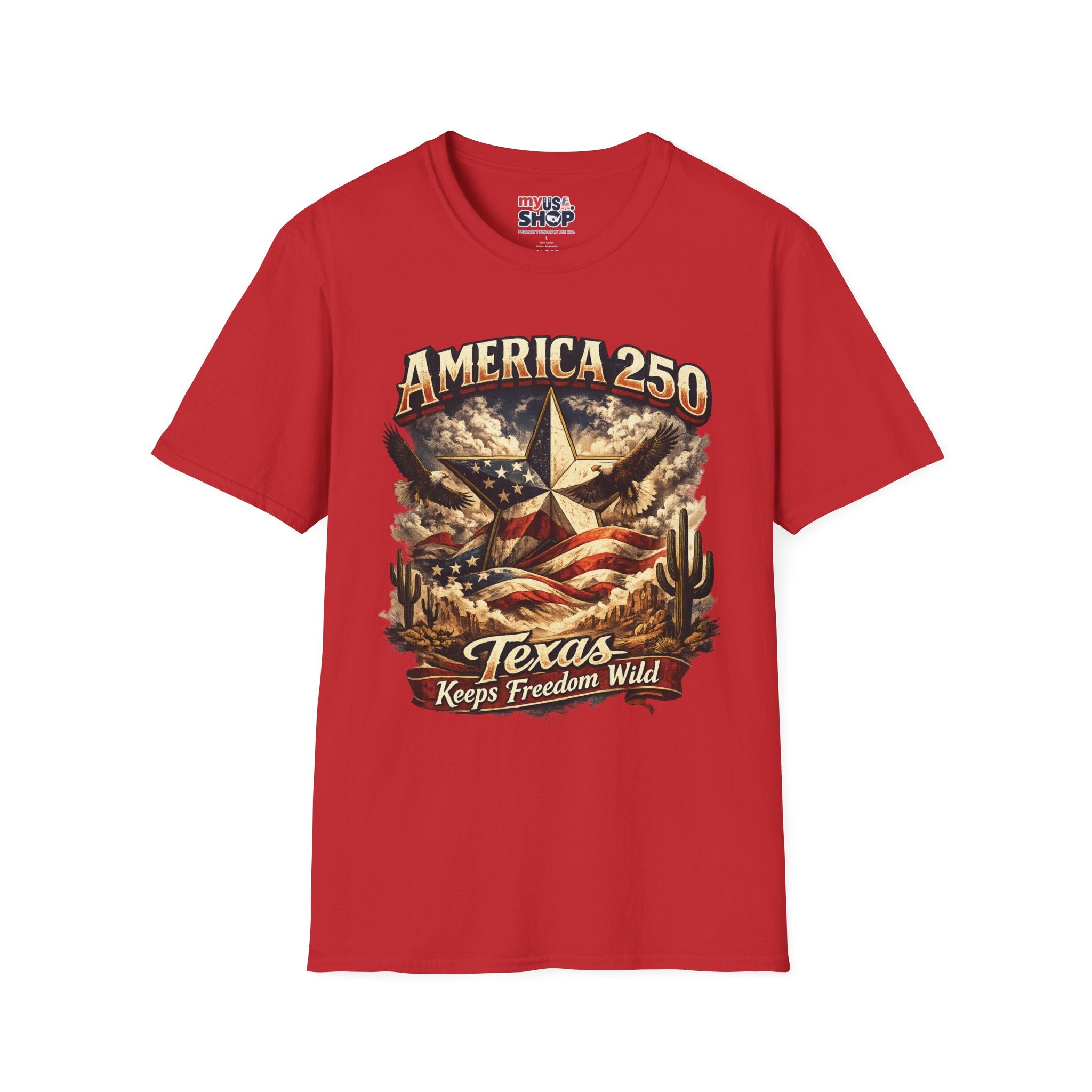 America 250 Texas Shirt — Texas Keeps Freedom Wild Patriotic Tee